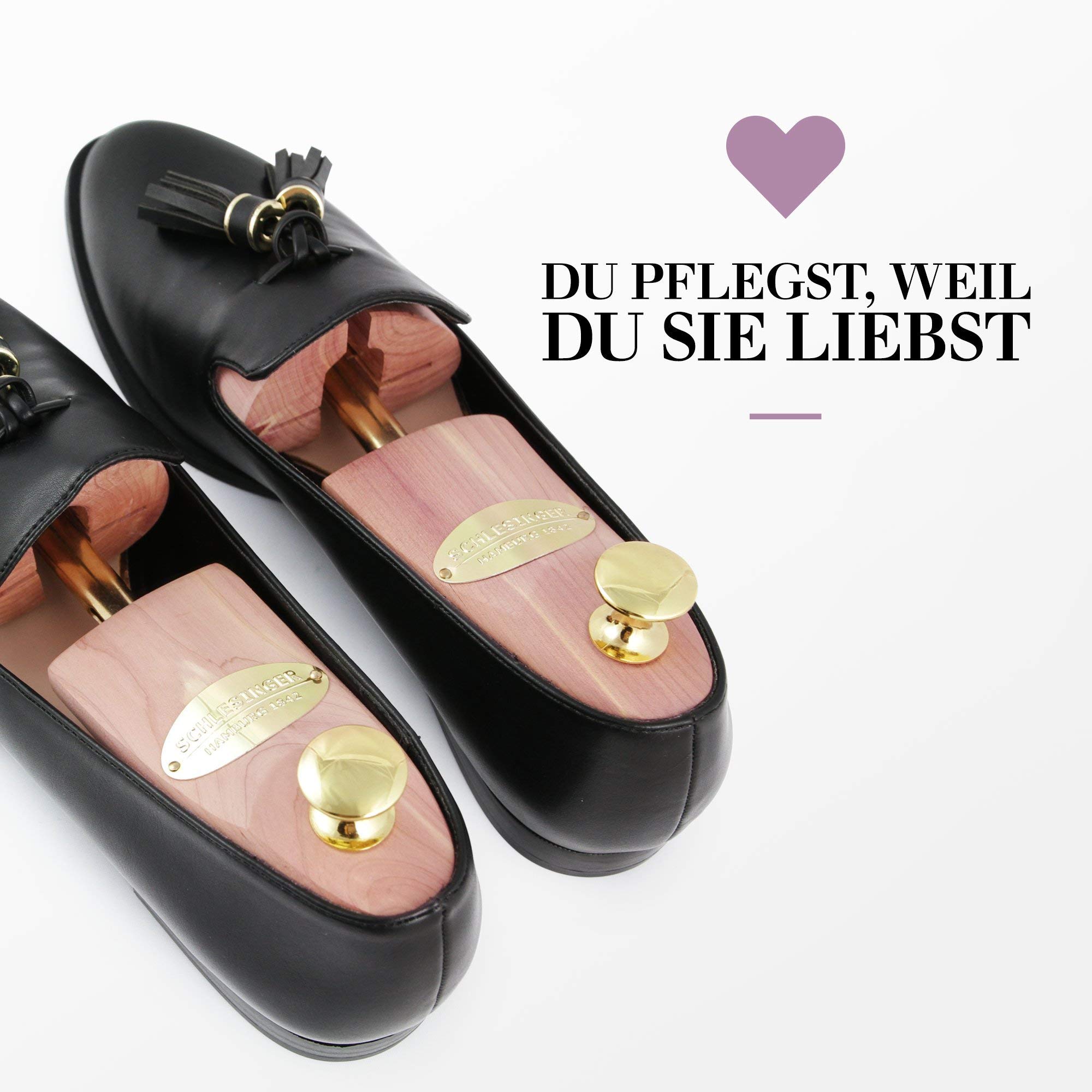 Schlesinger – 4 Paar Premium Damen Schuhspanner aus edlem Zedernholz für eine optimale Schuhpflege. Modell Königin. Größe 36 – 41 in Silber oder Gold.