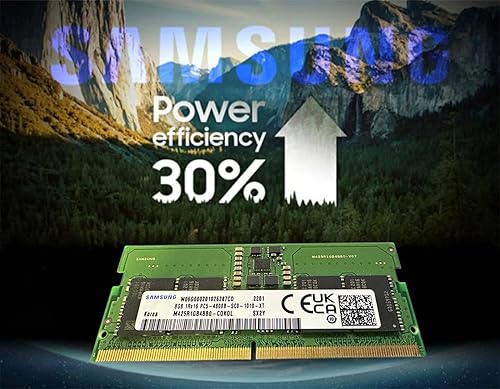 Miniatura 5 de 8GB DDR5 4800MHz SODIMM PC5-38400 CL40 1Rx16 1.1V SO-DIMM 262-Pin Laptop Módulo de memoria RAM (M425R1GB4BB0-CQK) (OEM)