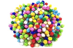 Kbraveo 1000 Pieces 1/2 Inch Glitter Poms Sparkle Balls for Craft