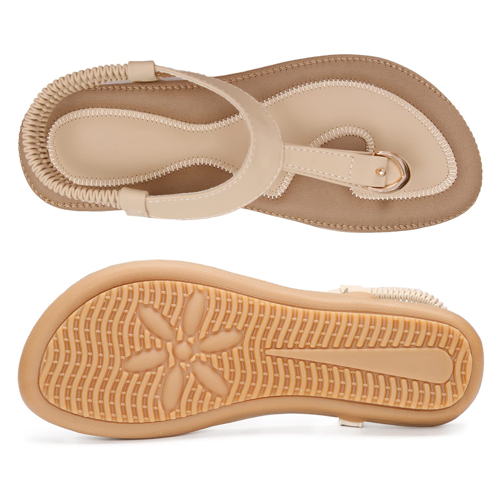 ZOEREA Sandalias Mujer Verano Planas Estilo Bohemia Zapatos de Dedo Casuales Playa Moda Sandalia Chanclas Romanas de Damas