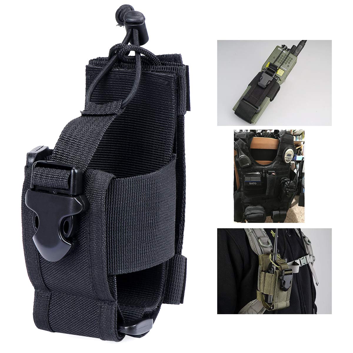 Custodia Regolabile Per Walkie Talkie - Fondina In Nylon 600D, Sistema MOLLE, Per Kenwood, Motorola E Altri - Foto 7