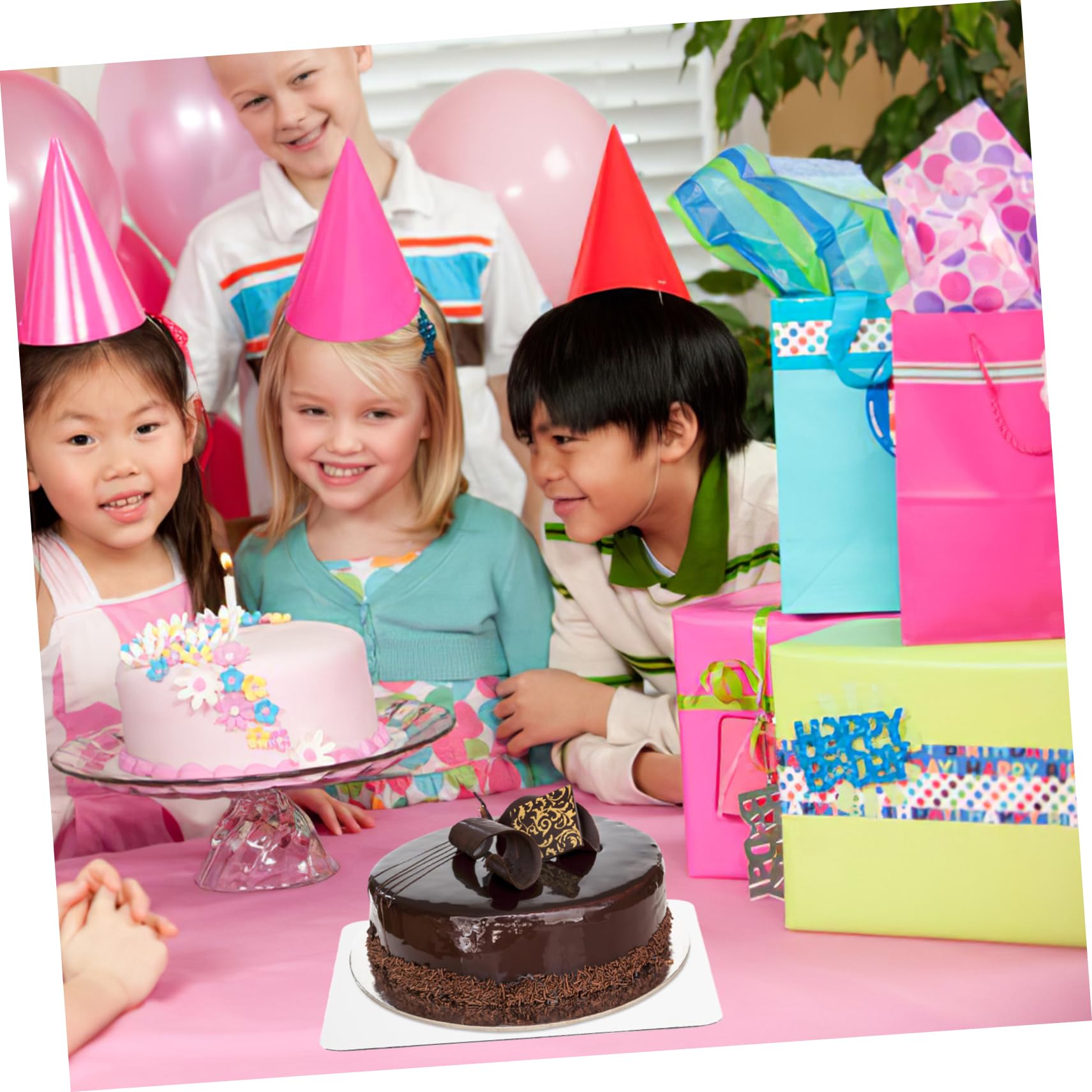 GALPADA 3sets Gold Cake Cardboard Cake Serving Base Square Board Bases for DIY Decorations 25pcs*3