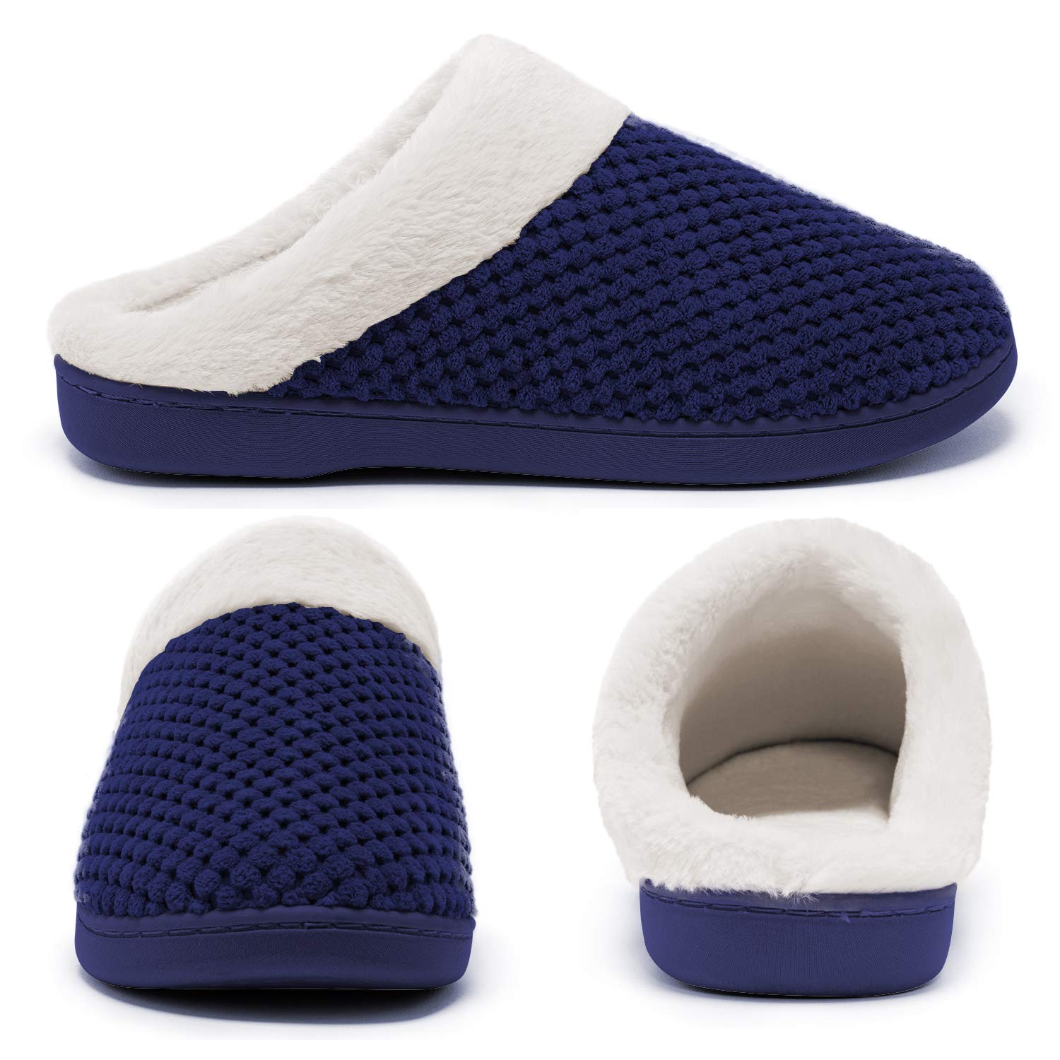 Kuako Inverno Pantofole Donna Peluche Ciabatte Caldo Comode Scarpe da Casa Antiscivolo Memoria Schiuma Pantofole Interno Esterno