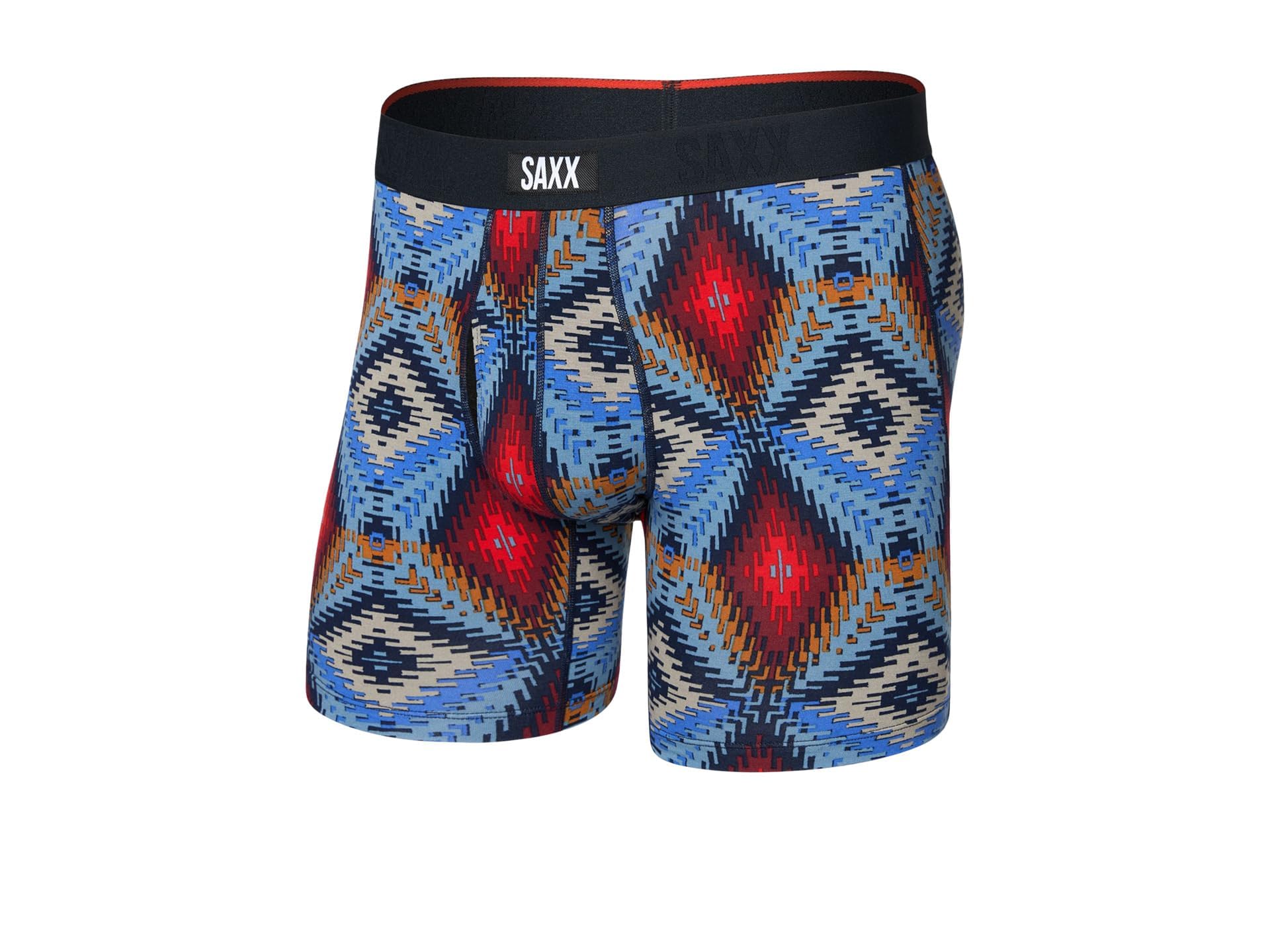 SAXX UNDERWEAR Mens Vibe Xtra Soft Comfort Boxer Brief Fly Mesa Mosaic Multi Medium