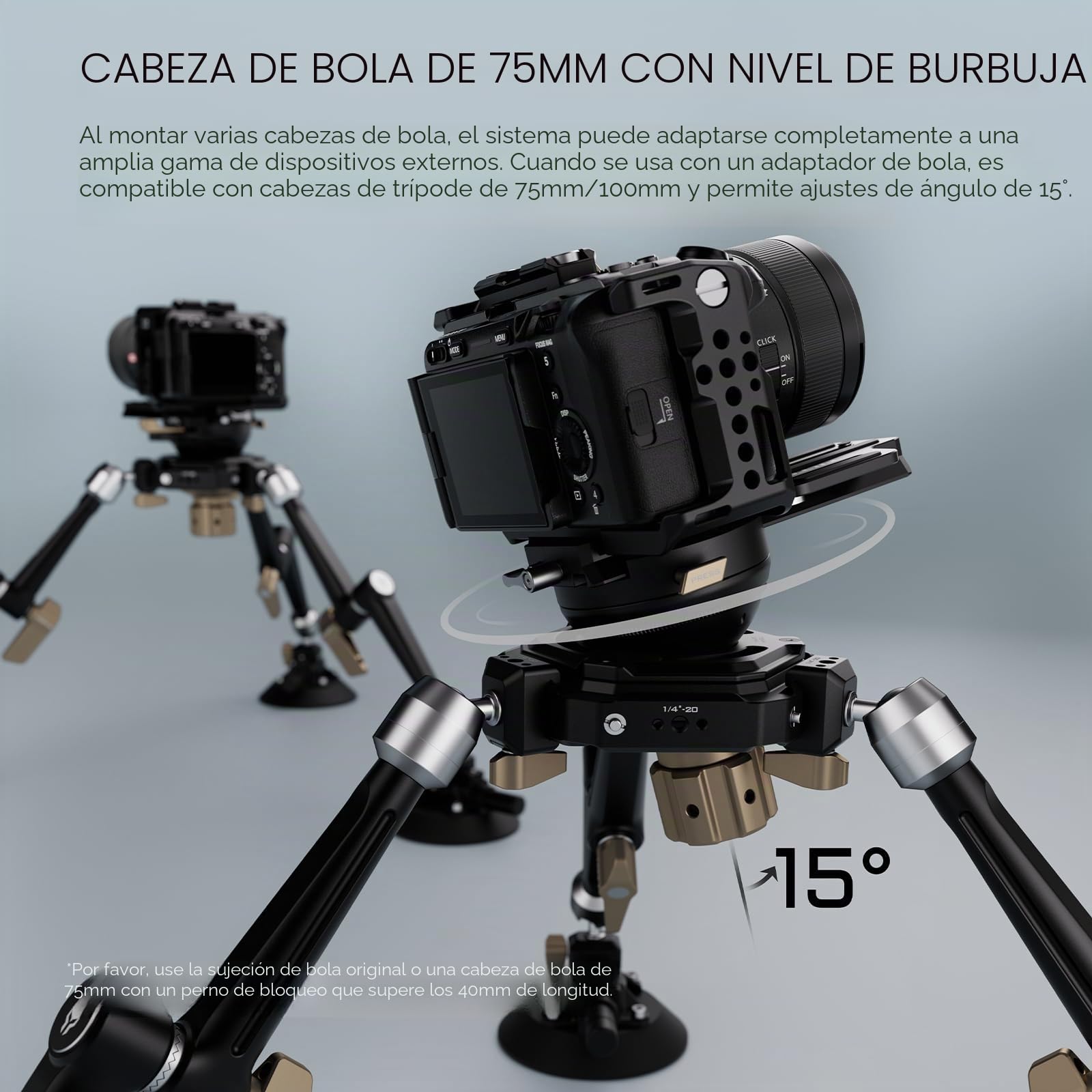 Tilta Sistema de montaje articulado Hydra para coche con ventosa de 6'' con raíl NATO, brazo articulado y placa extensora de liberación rápida Manfrotto, cargas útiles de hasta 44 lbs HDA-T11