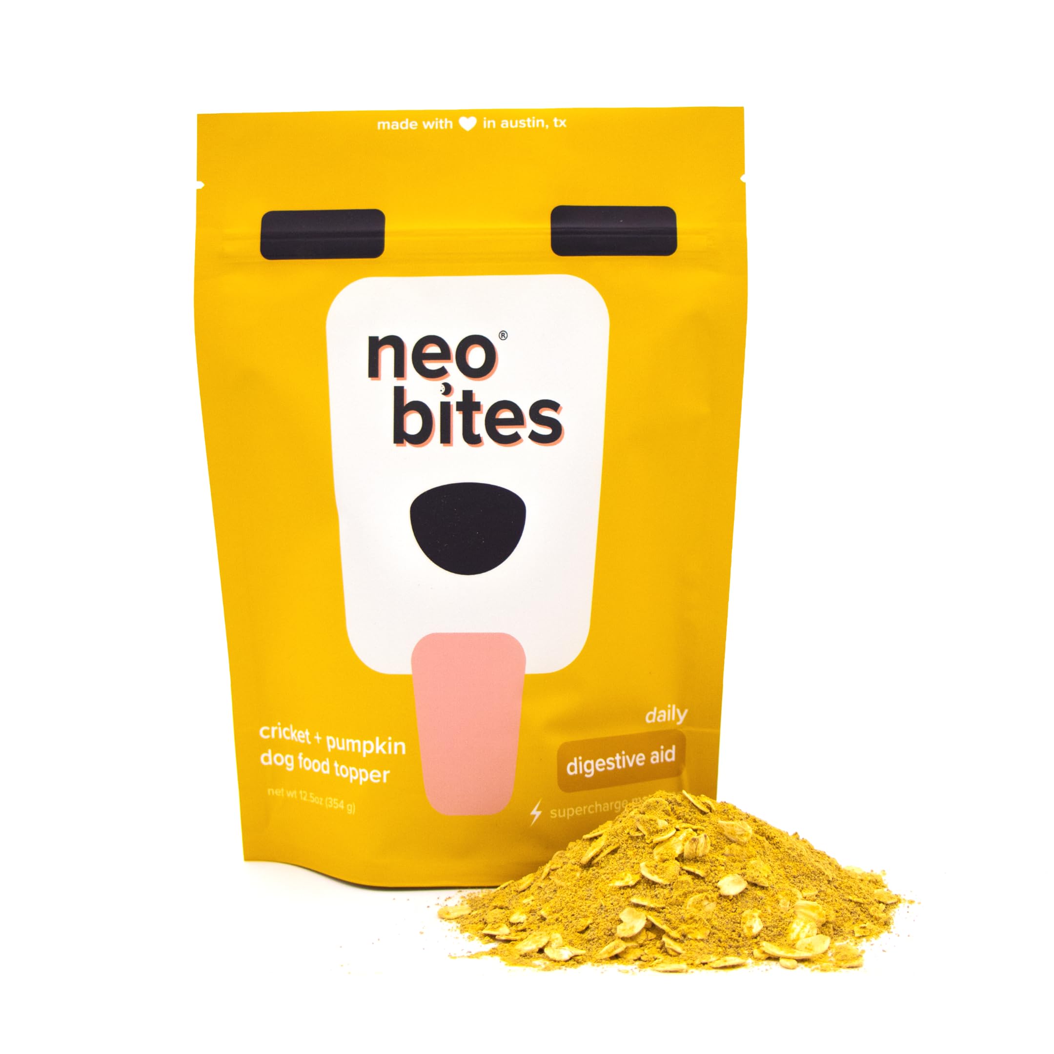 Dog Food Topper, Cricket Protein Supplement, Vegan & Vegetarian Alternative, Insect Based, Probiotics, Superfood, Natural Meal Mixer, Gut Health, 45 Day Supply 12.5 oz Digestive Aid