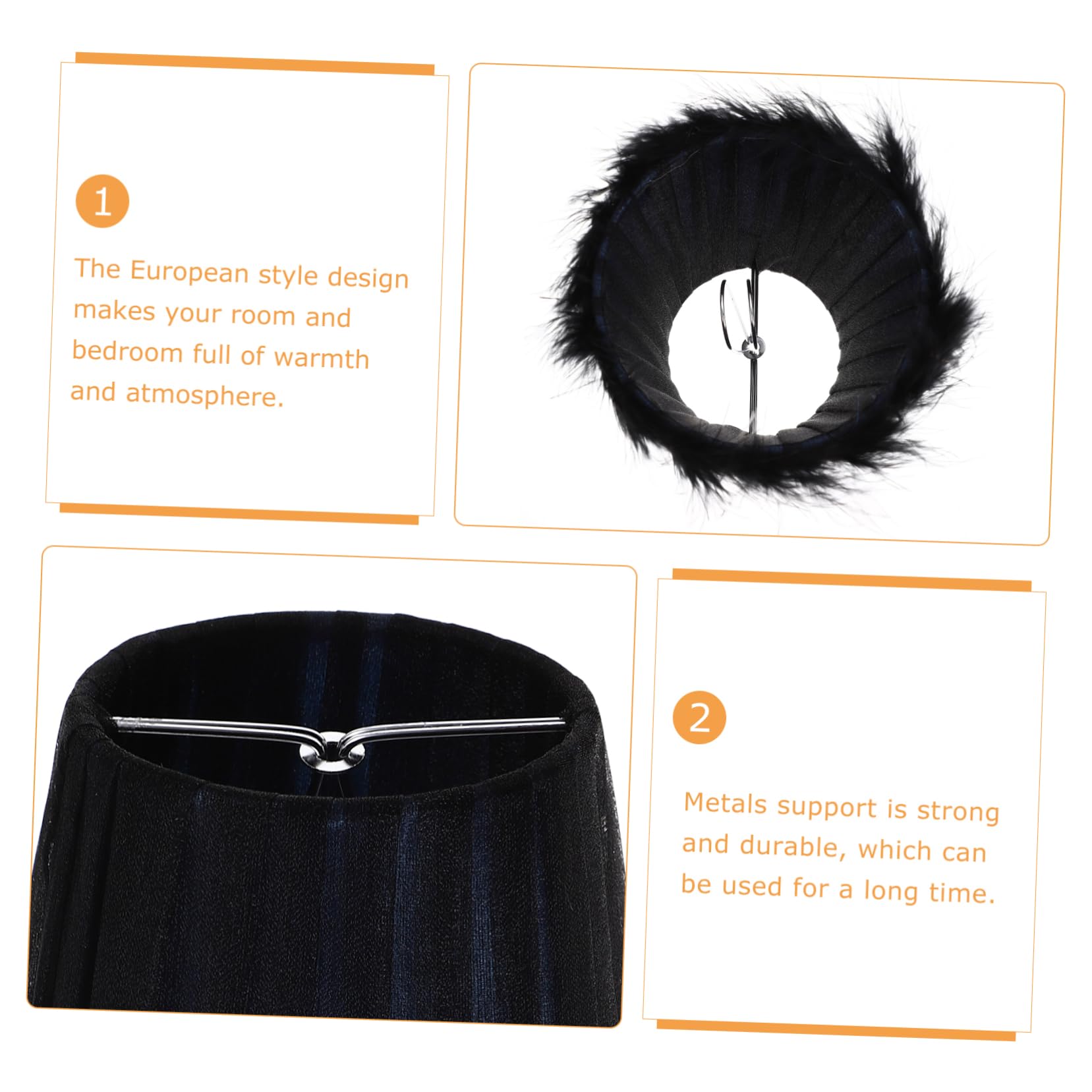 ULDIGI Pleated Fabric Lamp Shade Wall Lamp Cover Home Decor Protective Warm Mood