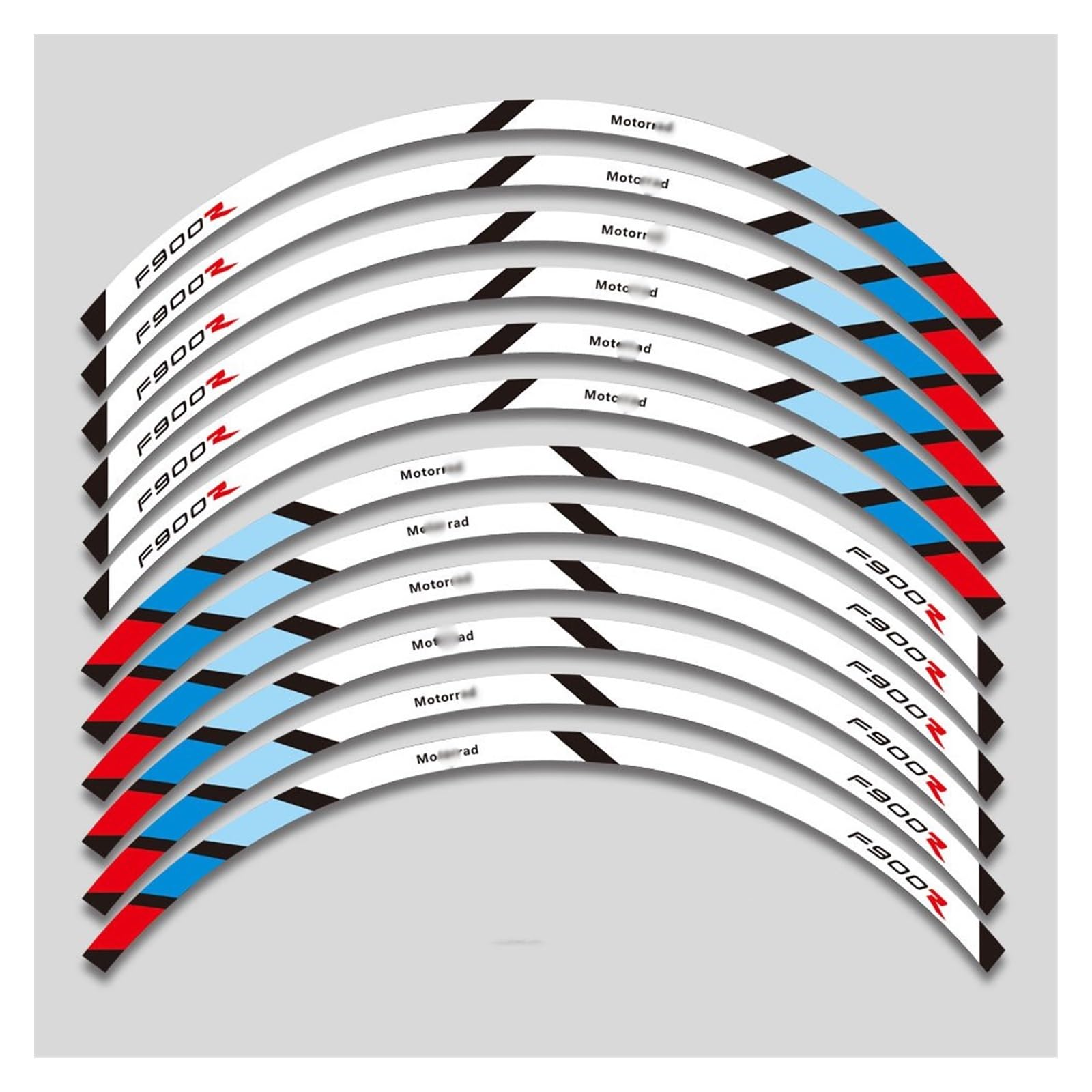 Applique for F900R F900 R F900r Motorcycle Tire Waterproof Wheel Sticker Rim Reflective Stripe Suit(A7)