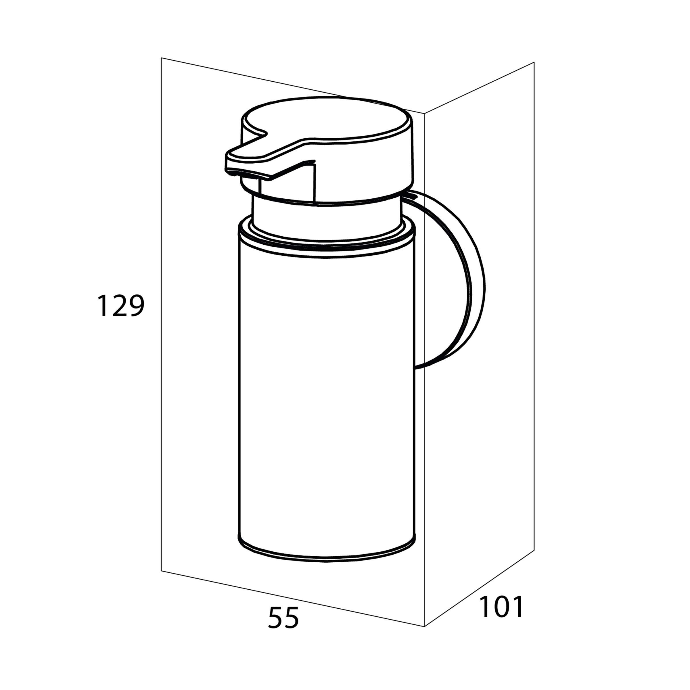 TIGER Noon Dispenser per Sapone Liquido Medio, Acciaio Inox Spazzolato
