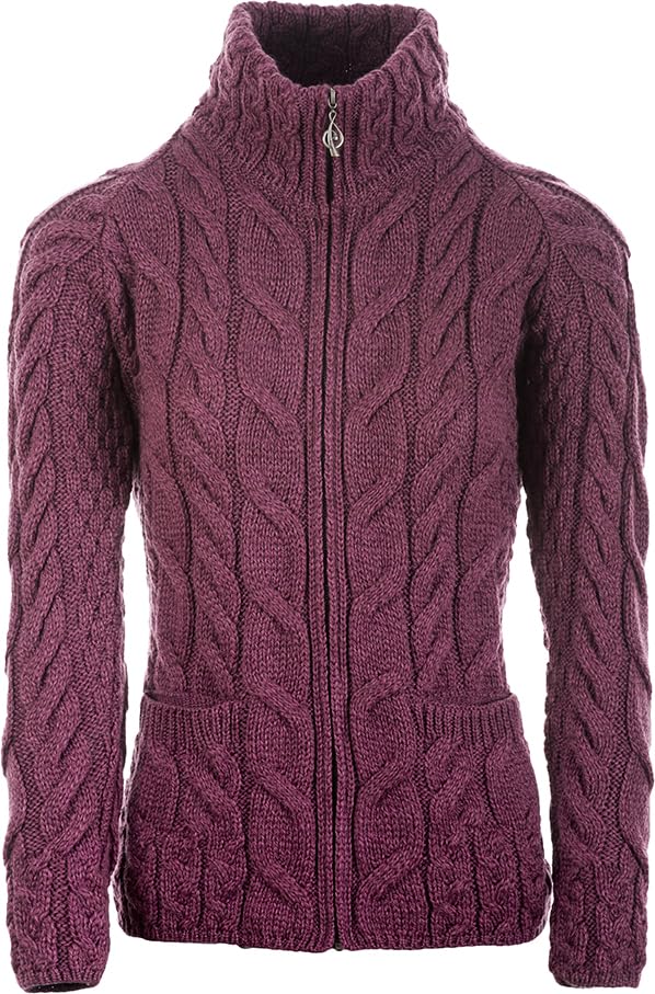 Image of Zippered Wool Sweater by Aran Woollen Mills