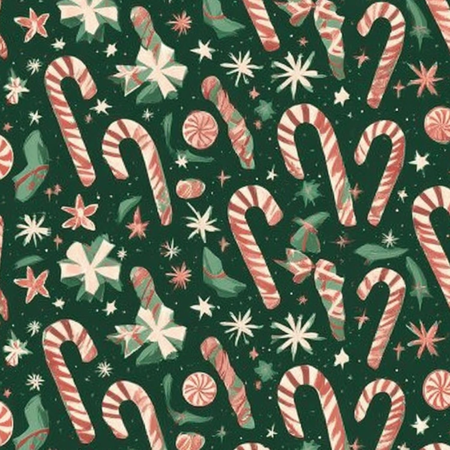 Deruinvaio Color2 Self Adhesive Feature Removable Seamless Christmas Candy Cane Green Peel And Stick Vinyl Wallpaper Roll, Sticky Lining Paper For Bedroom, Living Room, Kitchen Walls