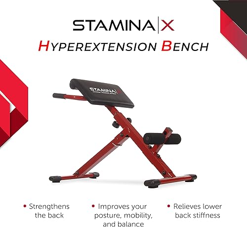 Miniatura 2 de Stamina X Adjustable Ab, Back, and Core Strength Exercise Sit-Up Fitness Hyperextension Weight Bench for At-Home Workouts