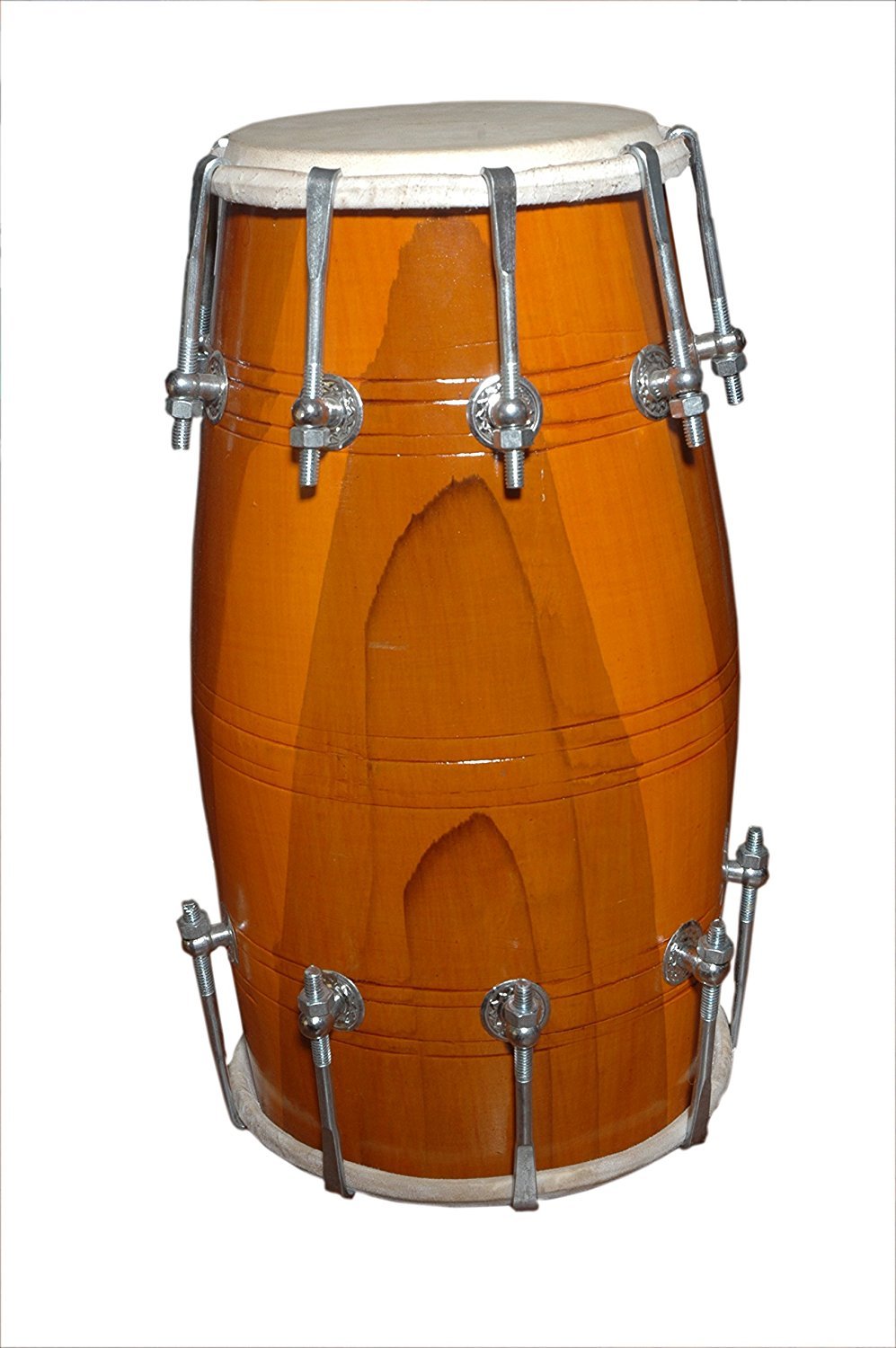 Wood Dholak Indian Folk Musical Instrument Drum Nuts N Bolt