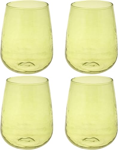 Miniatura 6 de Karma Regalos, copa de vino sin tallo Catalina verde azulado, juego de cuatro