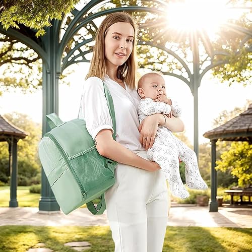 Miniatura 9 de Tumbona grande portátil para bebé, cuna de viaje, toldo y mosquitera, ligera, plegable, funda de algodón y almohadilla de colchón de apoyo, lavable