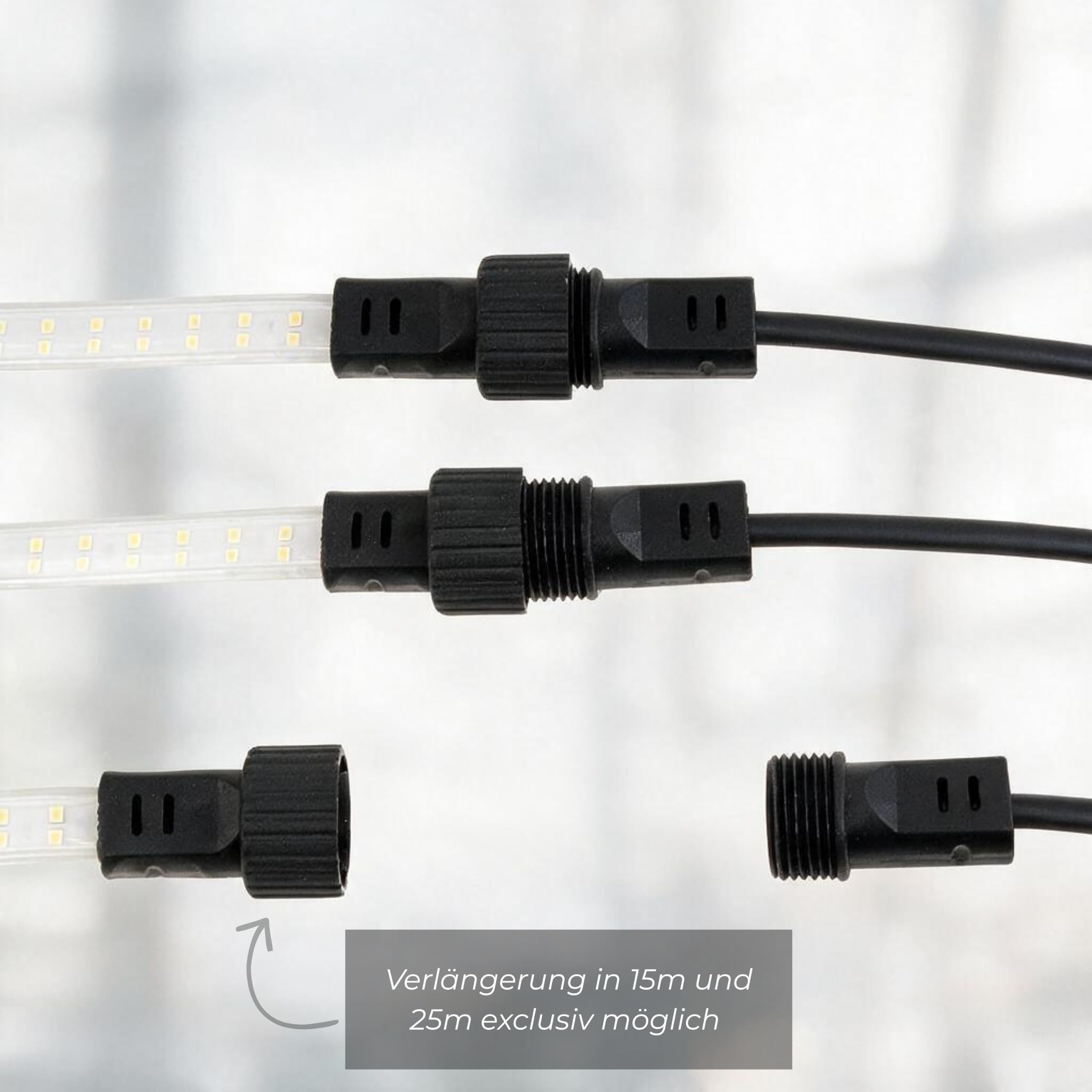Ledino LED-Lichtband Wickede 25 m neutralweiß 4000K – 32.500 lm, 600W, 180 LEDs/m, IP65 – Hochleistungs LED-Lichtkette für Baustellen, Events, Hallen & Außenbereiche, professionelle Beleuchtung