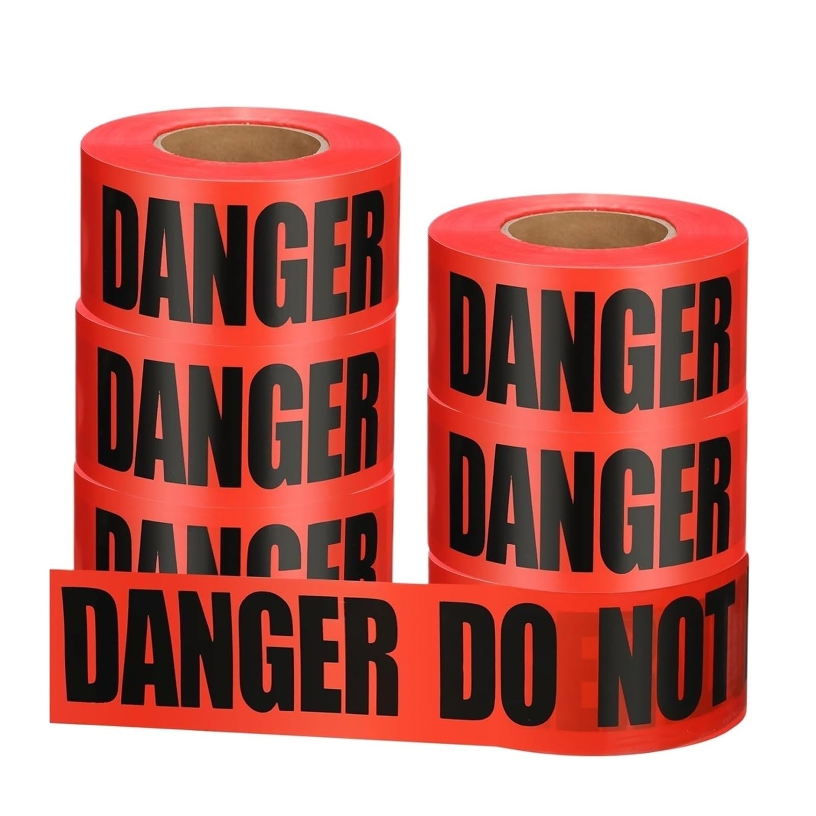 8 rollos de cinta precaución roja, for áreas peligrosas, barrera, advertencia Para Señalización Seguridad