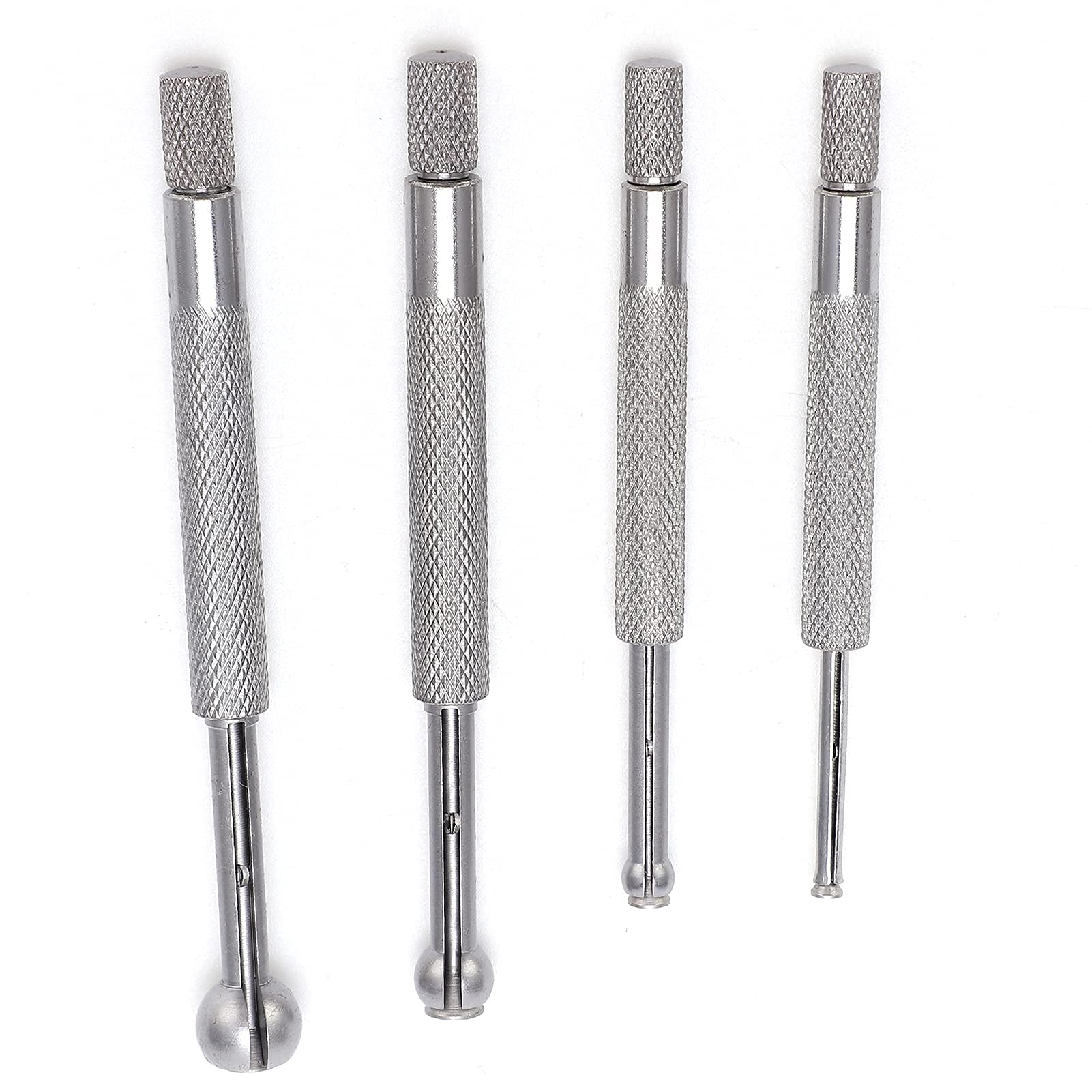 Set di Misuratori per Fori 4 Pezzi Misuratore Telescopico a Sfera Piena 3‑13 Mm per la Misurazione di Scanalature di Fessure di Piccoli Fori