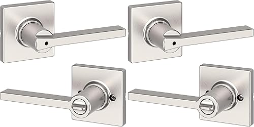 Miniatura 168 de Kwikset Casey - Manija de bloqueo de puerta de entrada, entrada exterior con llave segura, mango reversible, tecnología de seguridad SmartKey Re-Key