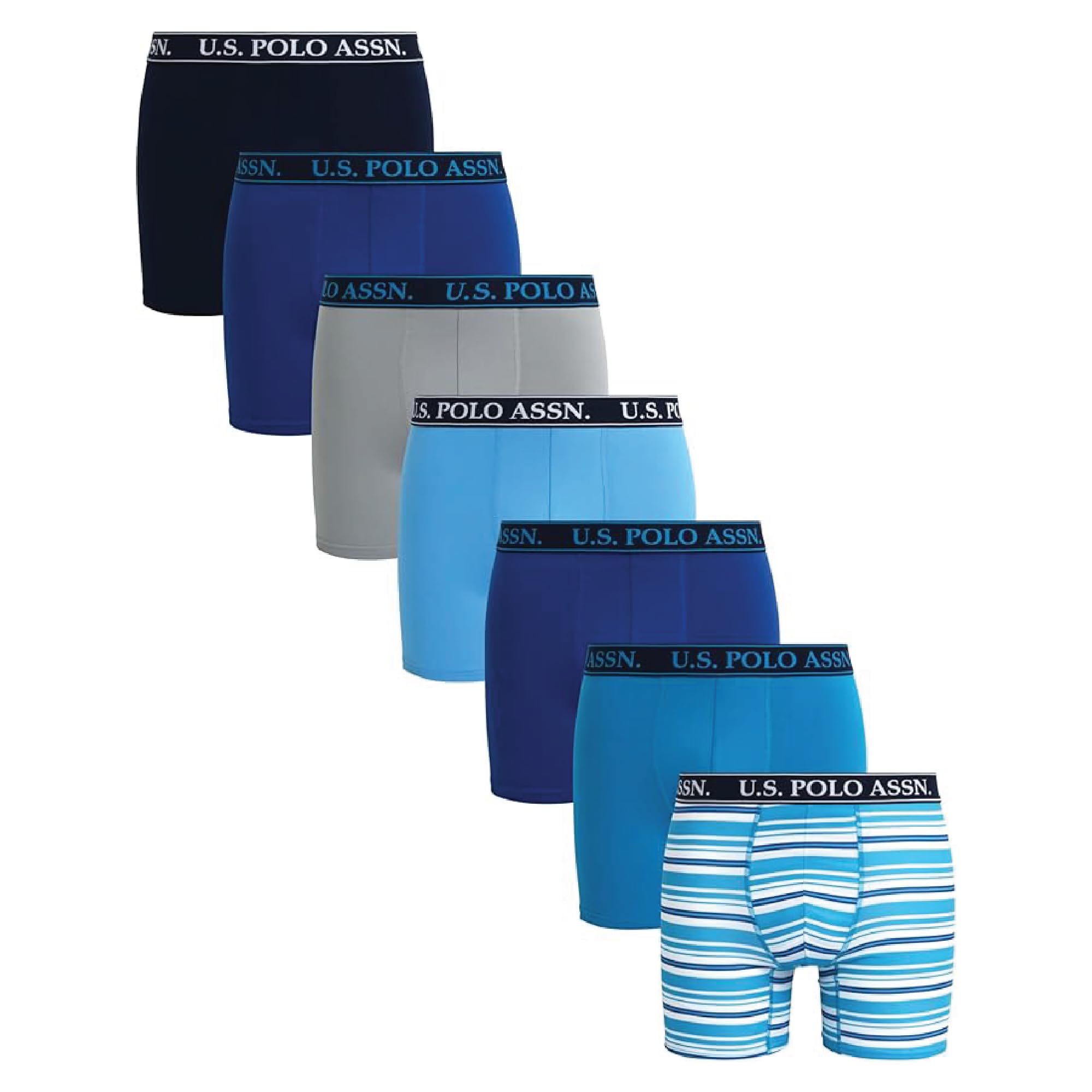 U.S. Polo Assn. Herren-Boxershorts, 7/14er-Pack, superweich, feuchtigkeitsableitende Performance-Boxershorts für Herren, Größe S-XL