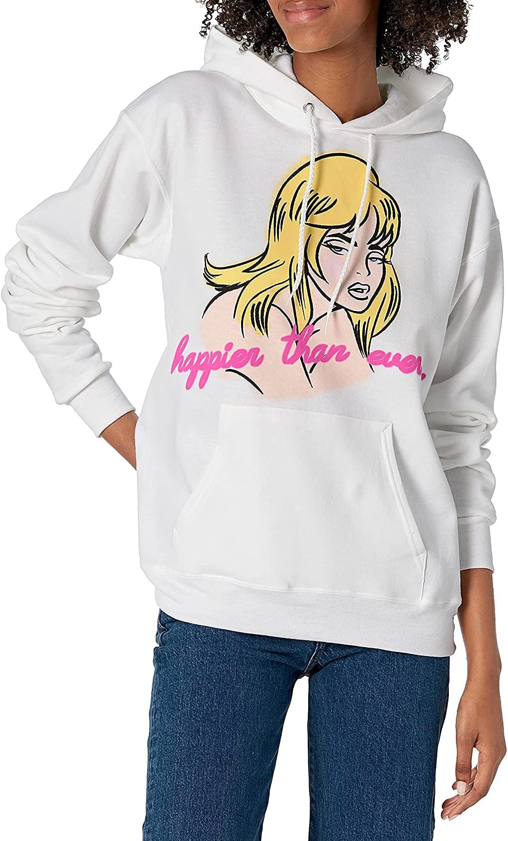 Billie EilishUnisex-Adult Exclusive Official Au Revoir Happier Than Ever Hoodie
