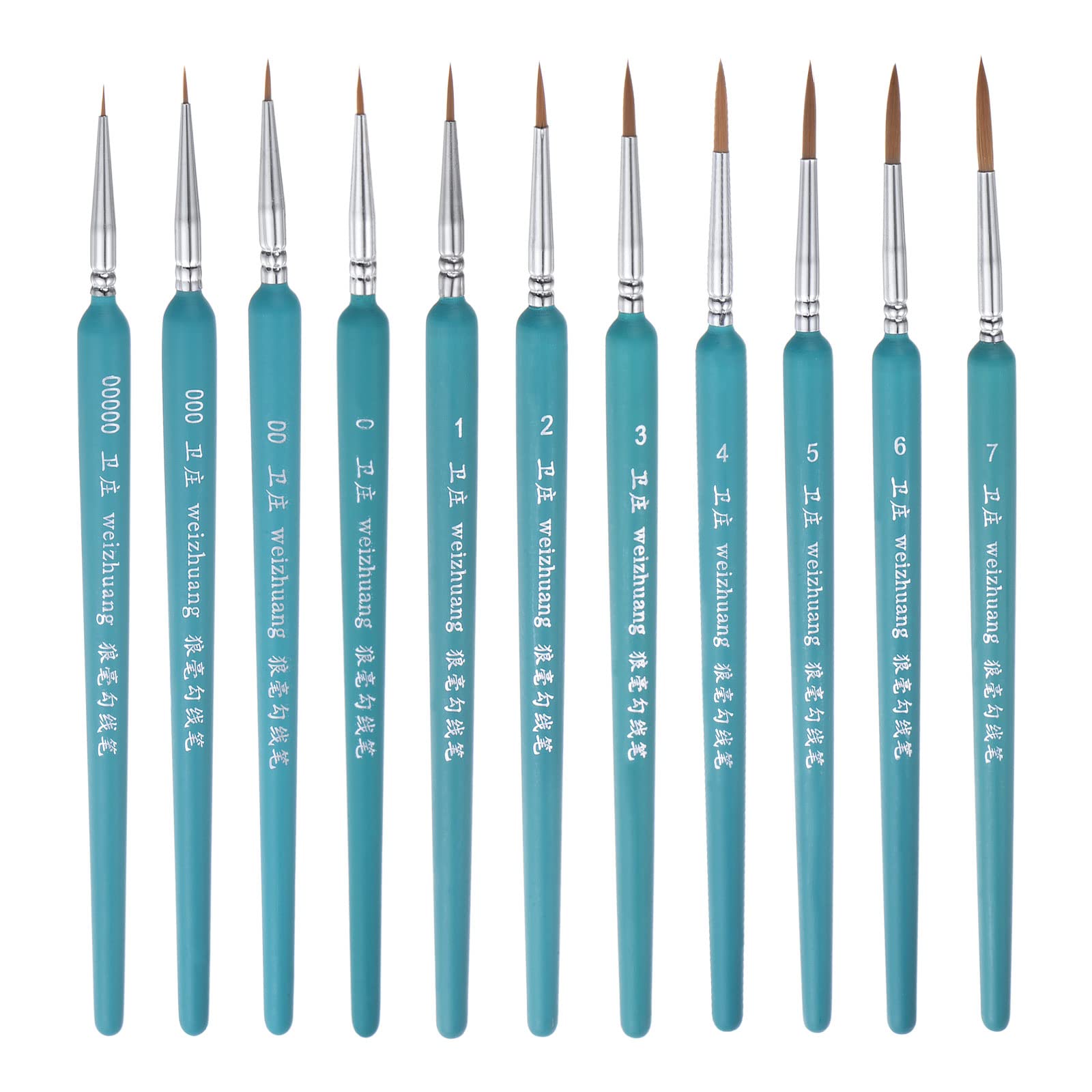 HARFINGTON 3pcs Ultra Fine Detail Paint Brushes - 000# Size For Miniature & Model Painting