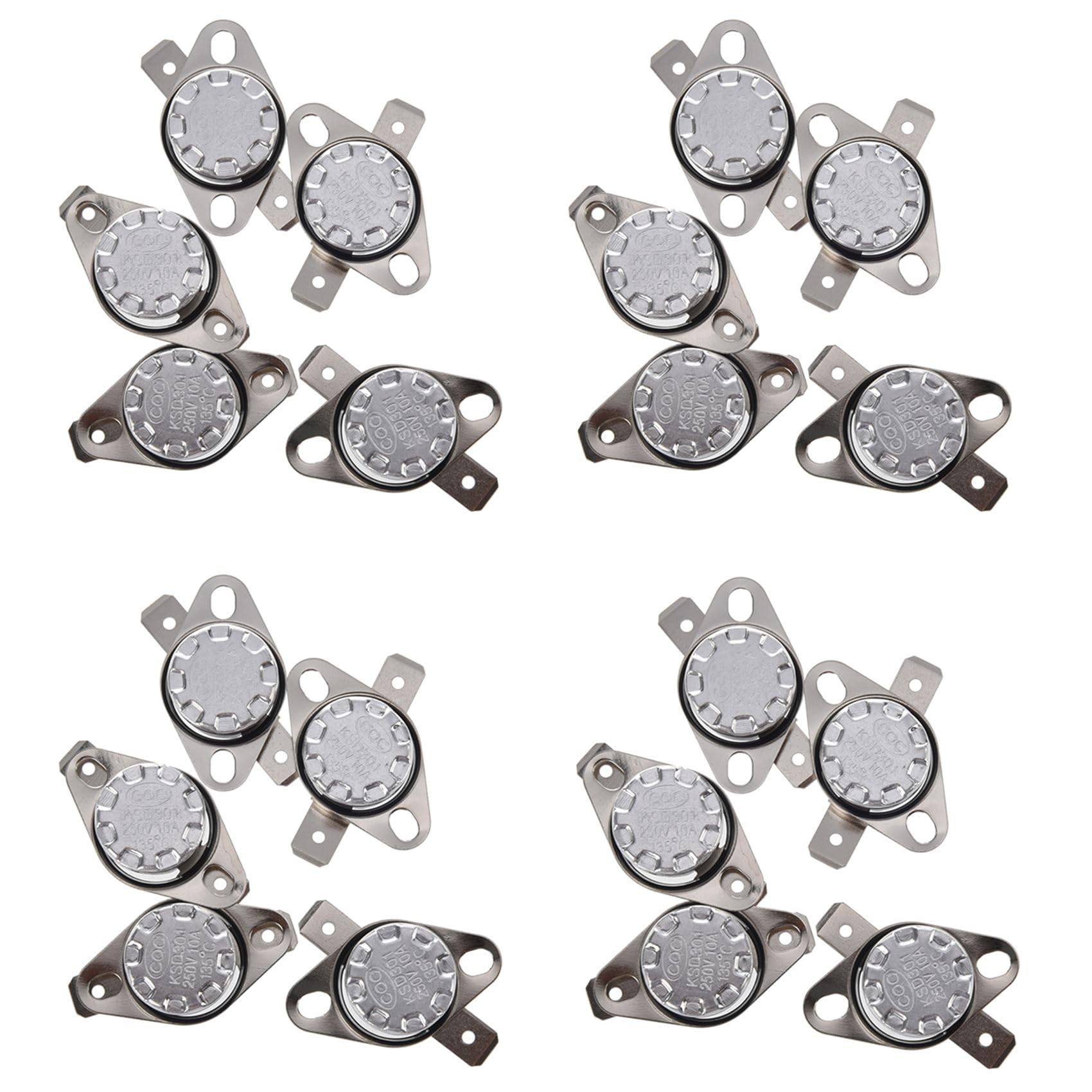 Jnchdghwa KSD301 250V 10A Thermostat Temperature Control Switch 135 Celsius C 20 Pcs