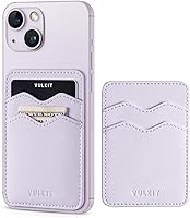 Vista 1 de VULKIT Soporte adhesivo para tarjetas Compatible con iPhone, cartera de cuero para teléfono celular, estuche para tarjetas de crédito, adhesivo
