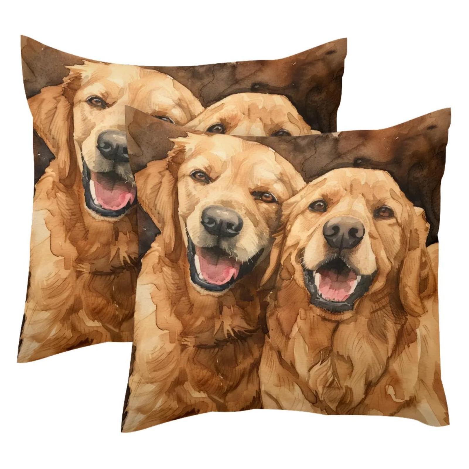 Housses de coussin labrador en velours pour un salon cocooning et chaleureux