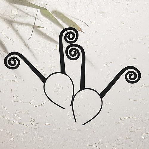 Miniatura 3 de QLINLEAF Diadema de antena de hormiga, máscara de encaje de mariposa para mujer, Halloween, fiesta de máscaras, cosplay, accesorios de disfraz