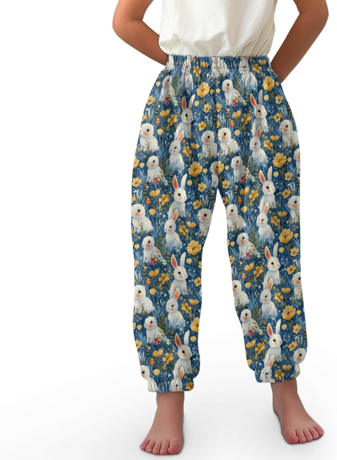 Kids Harem Pants Boys Girls Athletic Bloomers Sweatpants Animals Print Loose Leggings for Home Yoga Play
