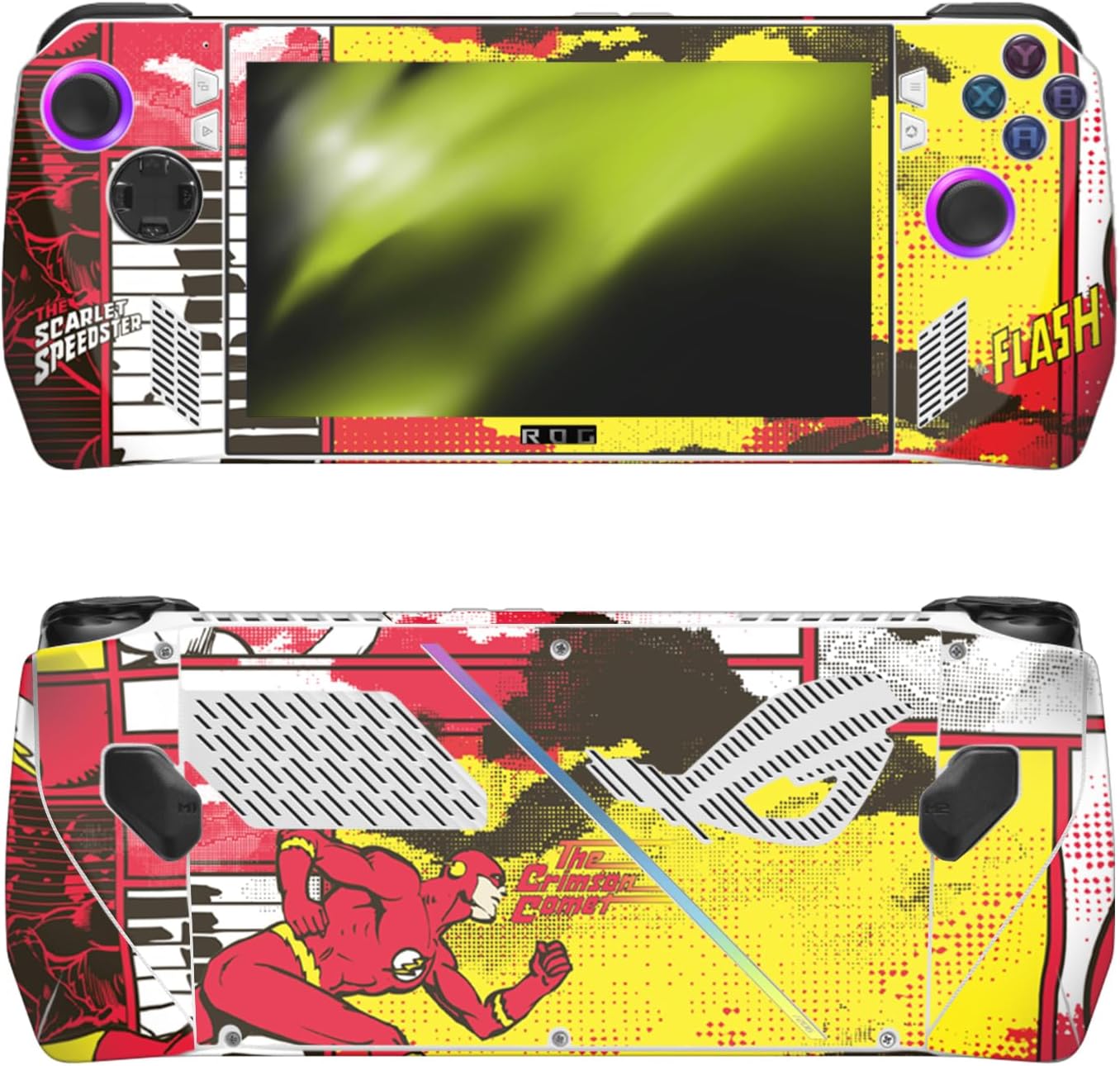 Head Case Designs Officially Licensed The Flash DC Comics Flashpoint Comic Book Art Vinyl Sticker Skin Decal Cover Compatible with Asus ROG Ally