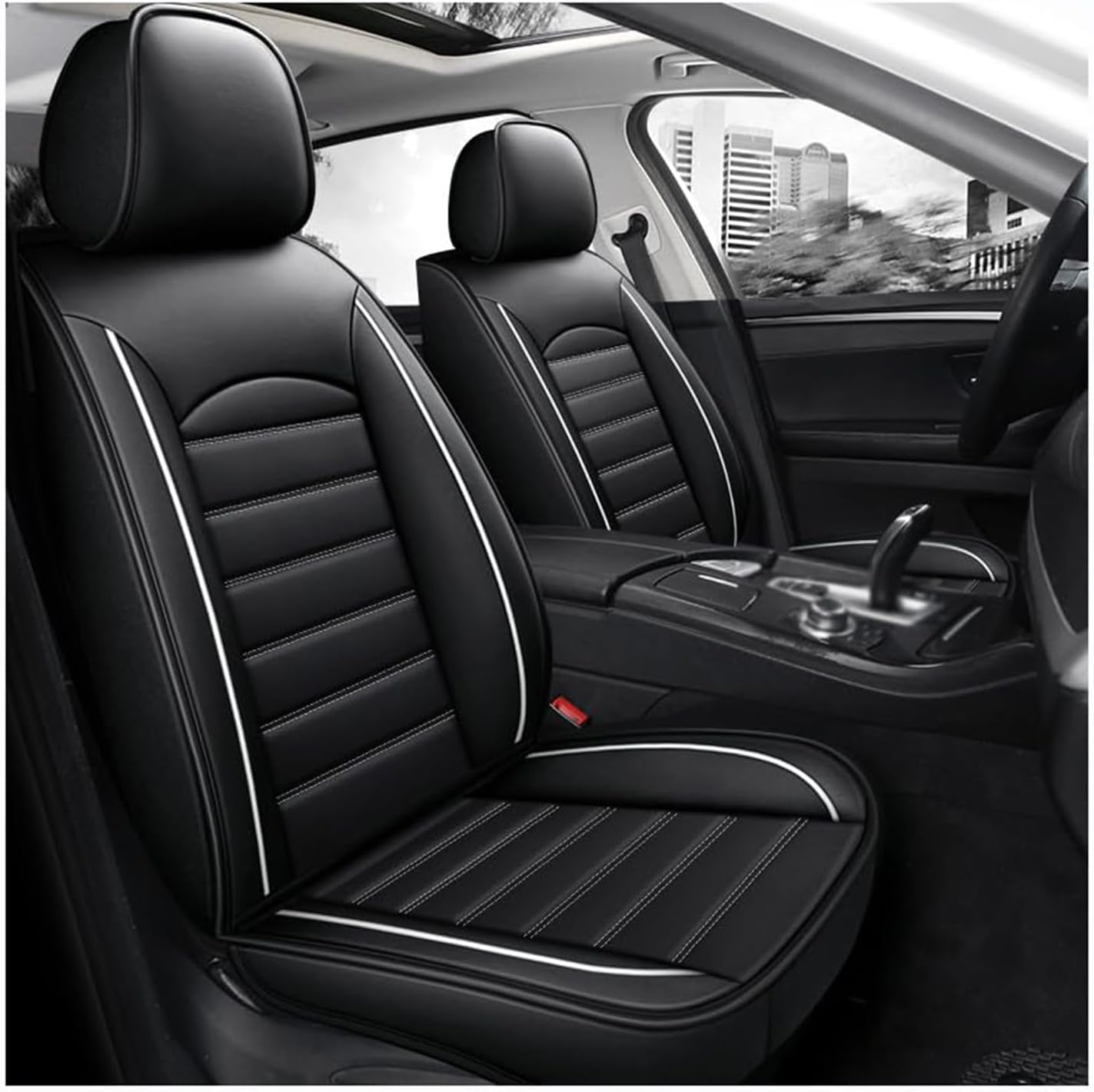 PANGUYN Car Seat Cover for VW Touran | Typ 1T/GP/GP2 | Bj. 2003-2015, Seat Protector Seat Cushion Waterproof Seat Cover Durable Comfortable Breathable Seat Pad,White