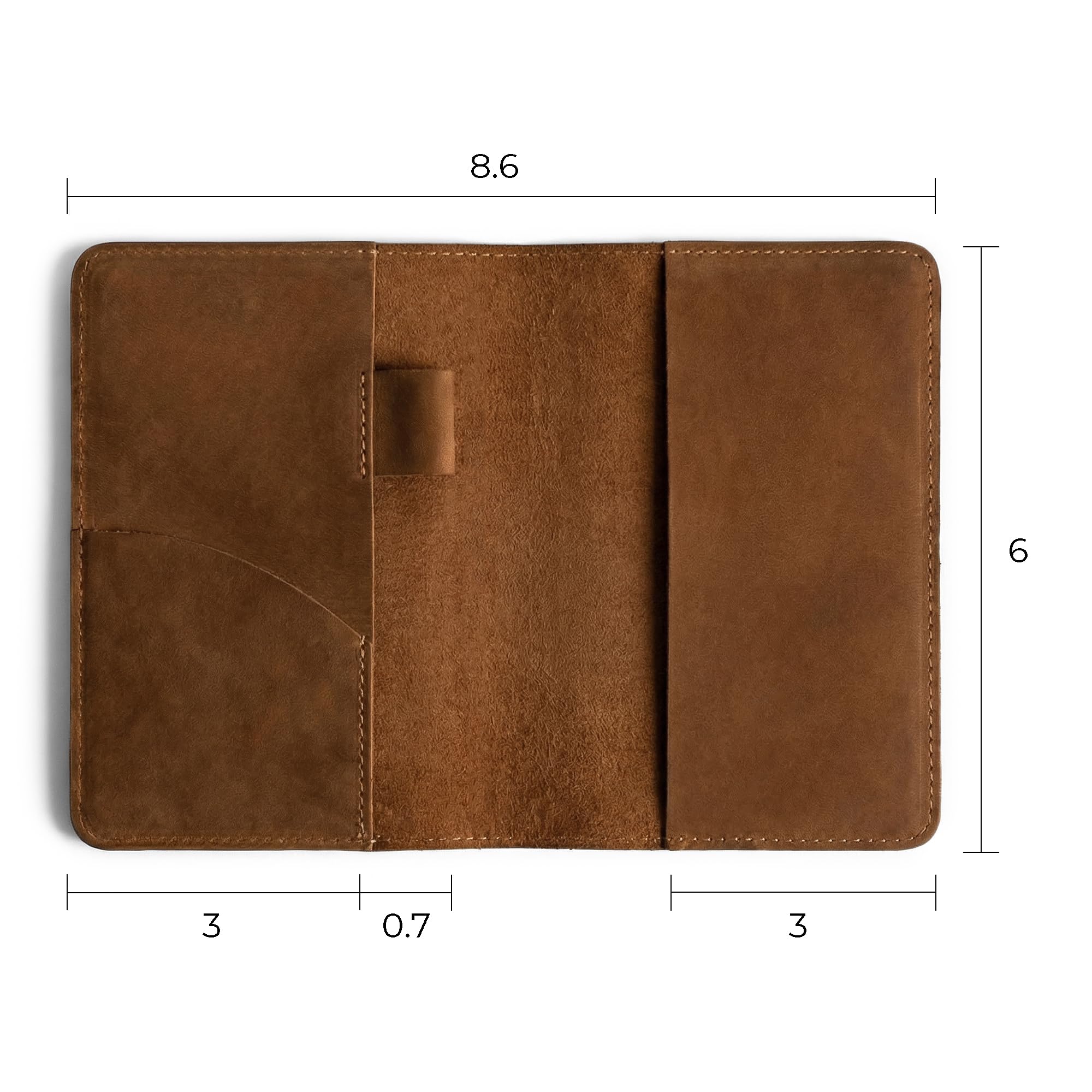 Moleskine - Custodia in pelle per appunti, 8,9 x 14 cm, con porta carte e portapenne, custodia protettiva fatta a mano per tasca Moleskine, libro e quaderni, portafoglio per appunti per viaggiatori