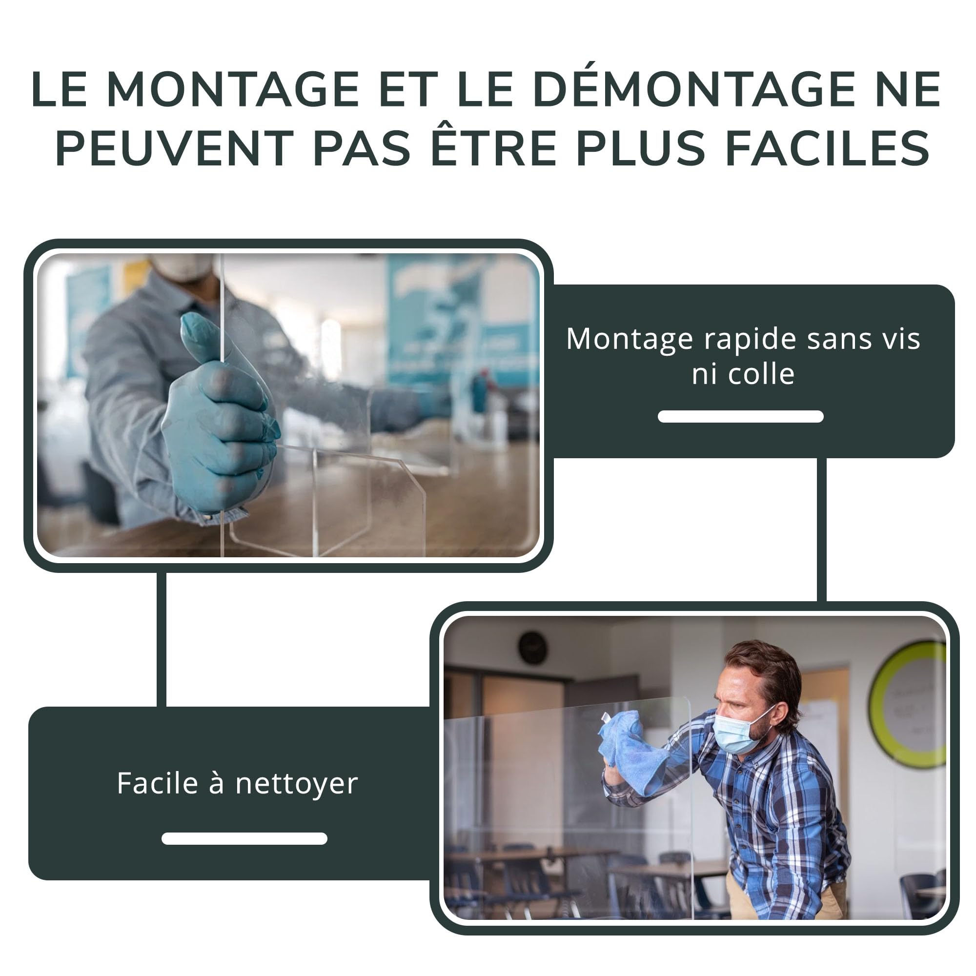 A+H Vitrine de Protection Alimentaire Type1 - Comptoir à Pâtisseries Gastronomique en PETG - Longueur 60 cm Épaisseur 4 mm