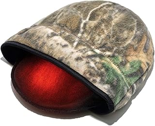 HotMocs Menâ€™s Fleece Hunting Beanie â€“ Winter Integrated Heater Pack Pocket for Outdoors, Realtree Edge