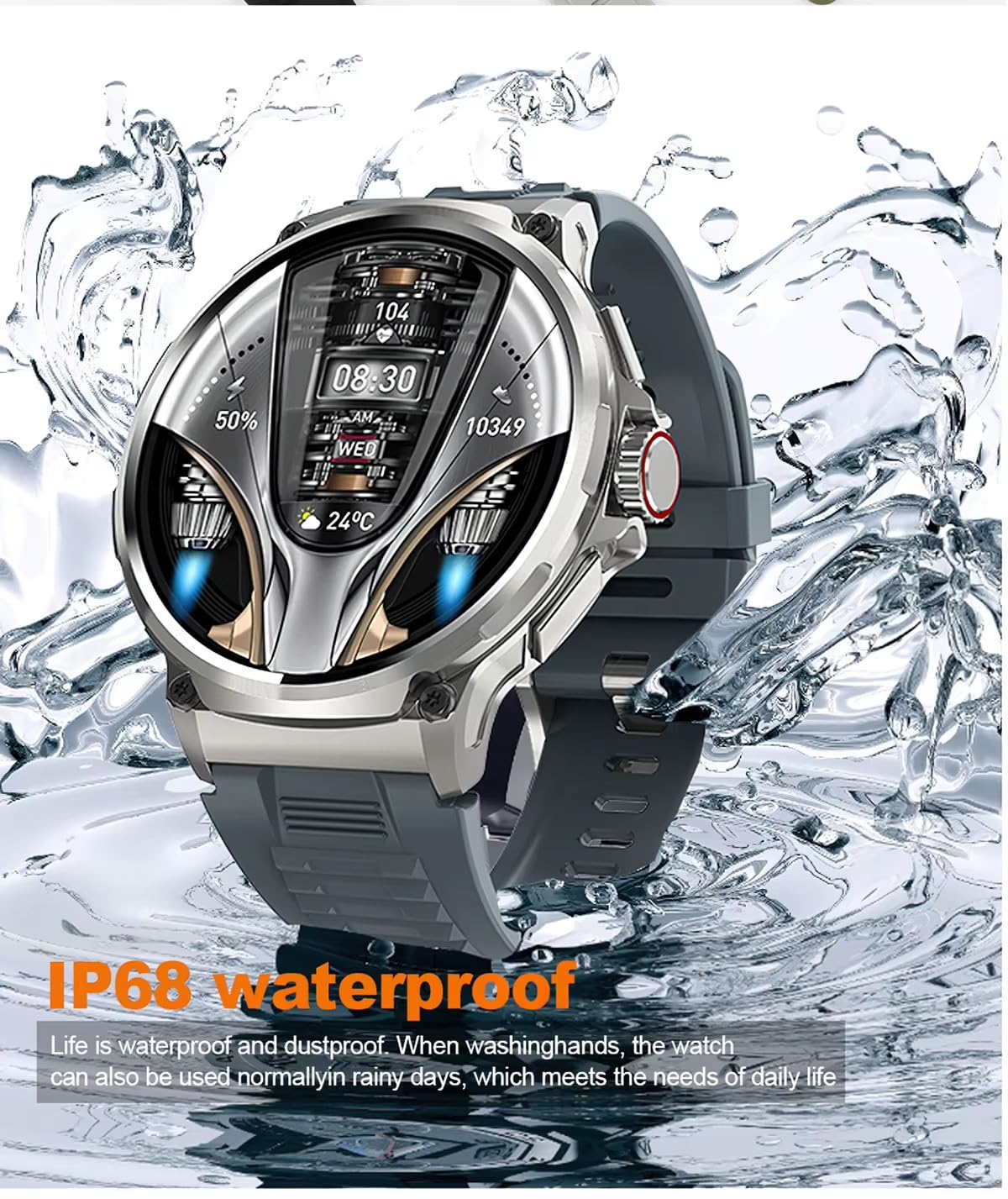 SUPEROFFERTA SCORTE FINALI 2026 Smartwatch Da Uomo 1,85 HD Schermo Rotondo Bluetooth Chiamate SpO2 Attività Pedometro Sport Fitness Watch, 100 + Modalità sportive Android e iOS IP68 Regalo (Nero)