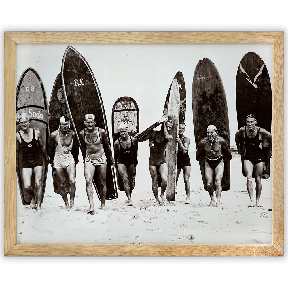Amazon.com: Vintage Surfers Old Vintage Surf Photo - 11x14 Framed