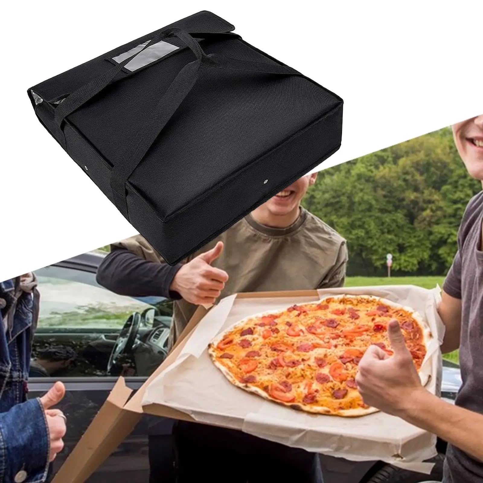 Bolsa IsotéRmica Para Comida Bolsa de entrega de alimentos con aislamiento de gran capacidad, bolsas aislantes for pizza, reutilizables, for catering, viajes, acampada, accesorios for exteriores Termi