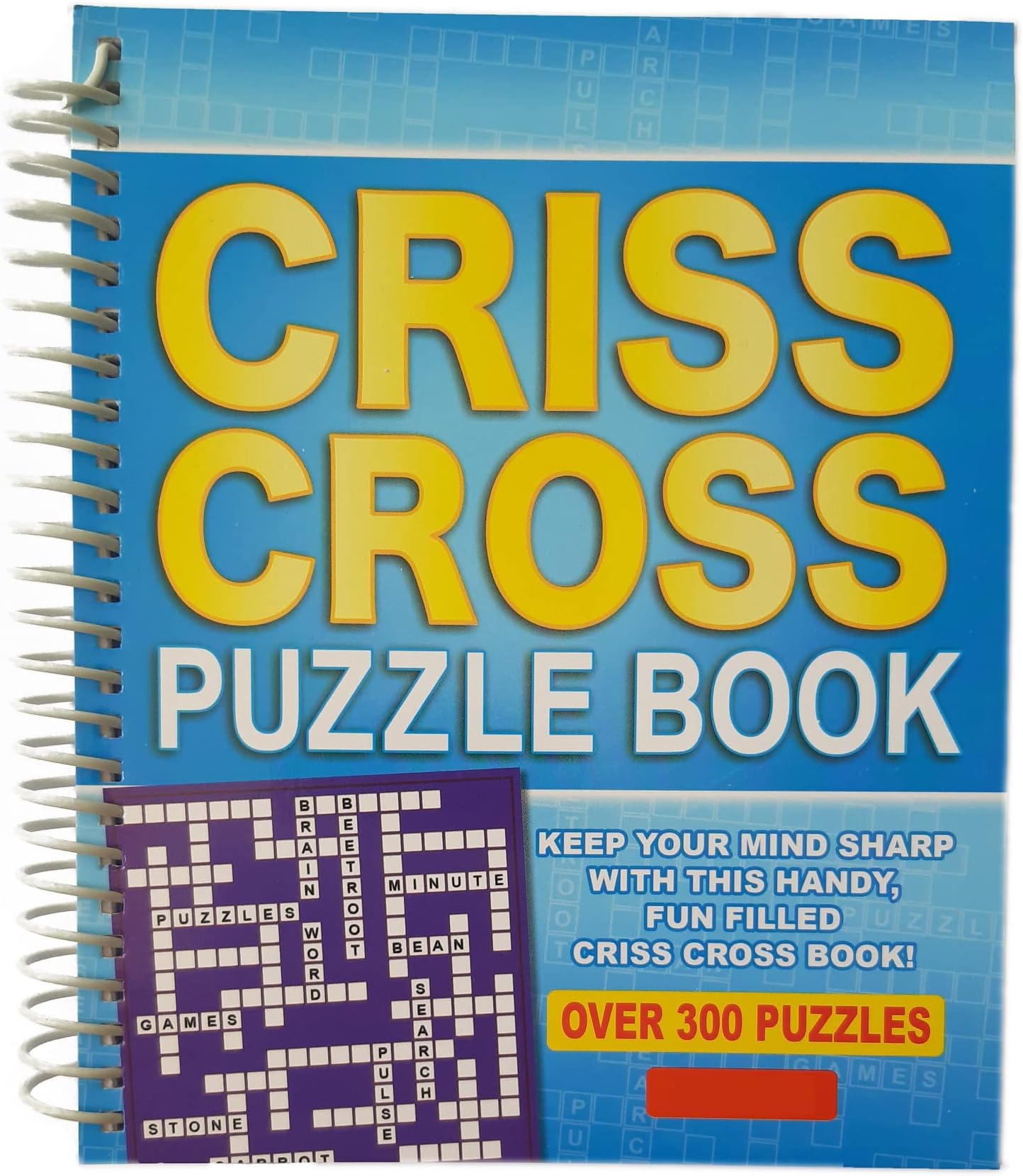 WF Graham Criss Cross Crossword Puzzle Book - Spiral Bound Brain Teasers Travel Puzzles Book with over 300 Puzzles, (4165)