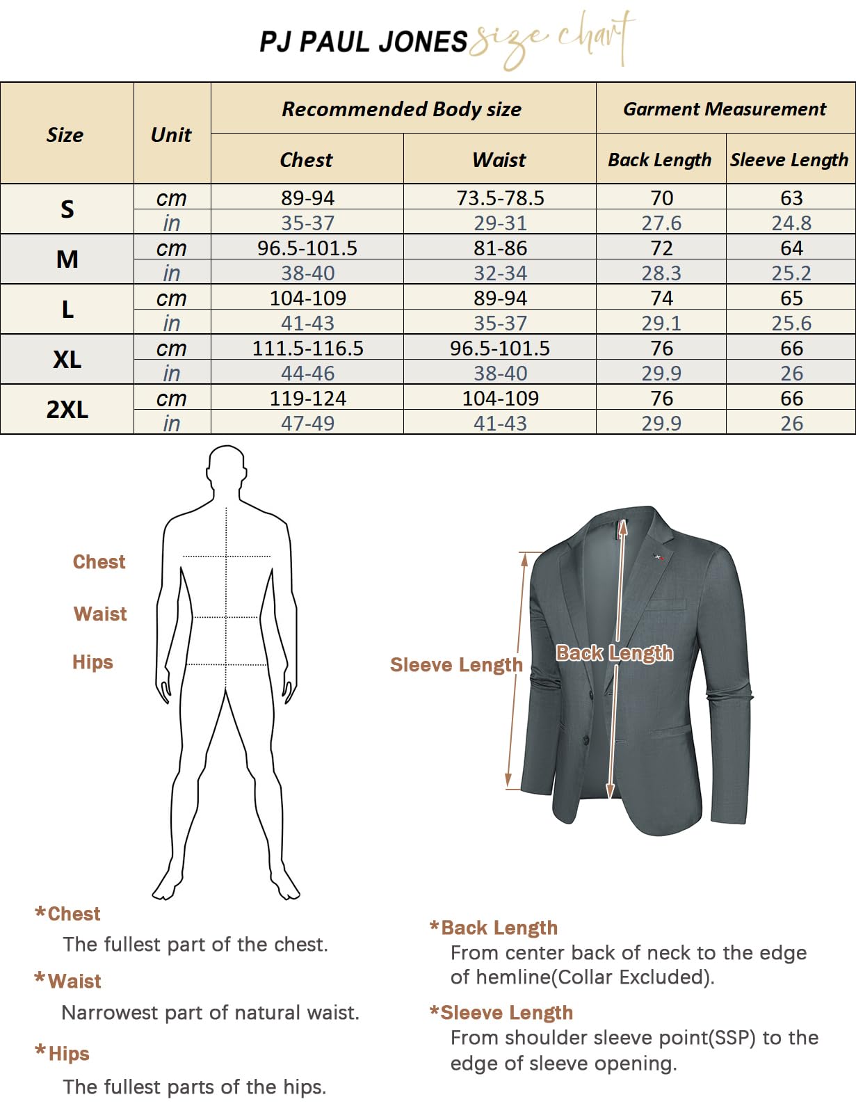 PJ PAUL JONES Sakko Blazer sportif pour homme Coupe droite moderne Loisirs 2 boutons Veste de costume pour homme