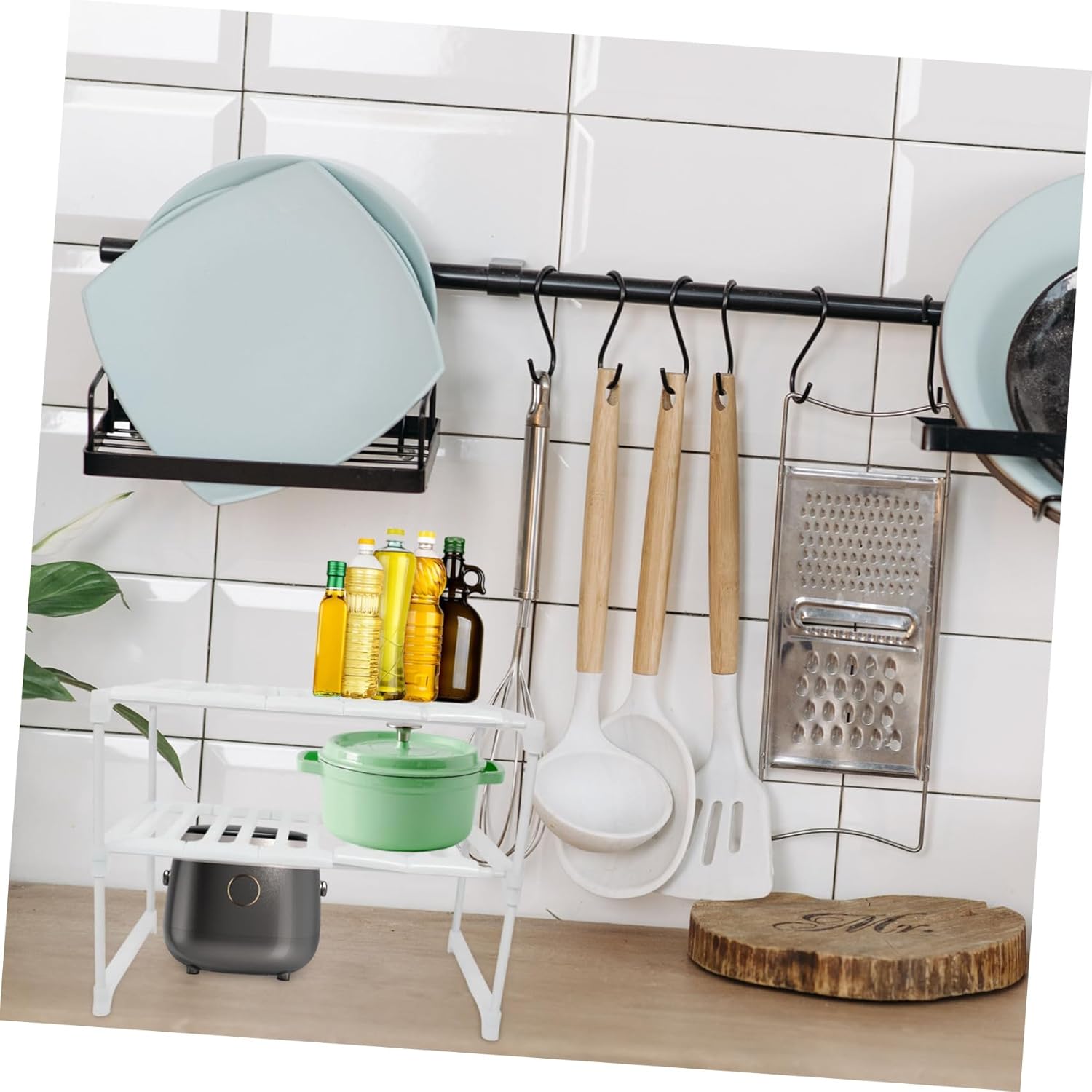 Under Sink Storage Rack Adjustable Kitchen Sink Shelf Organizer for Bathroom Kitchen Supplies Space Saver for Neat Orderly Home