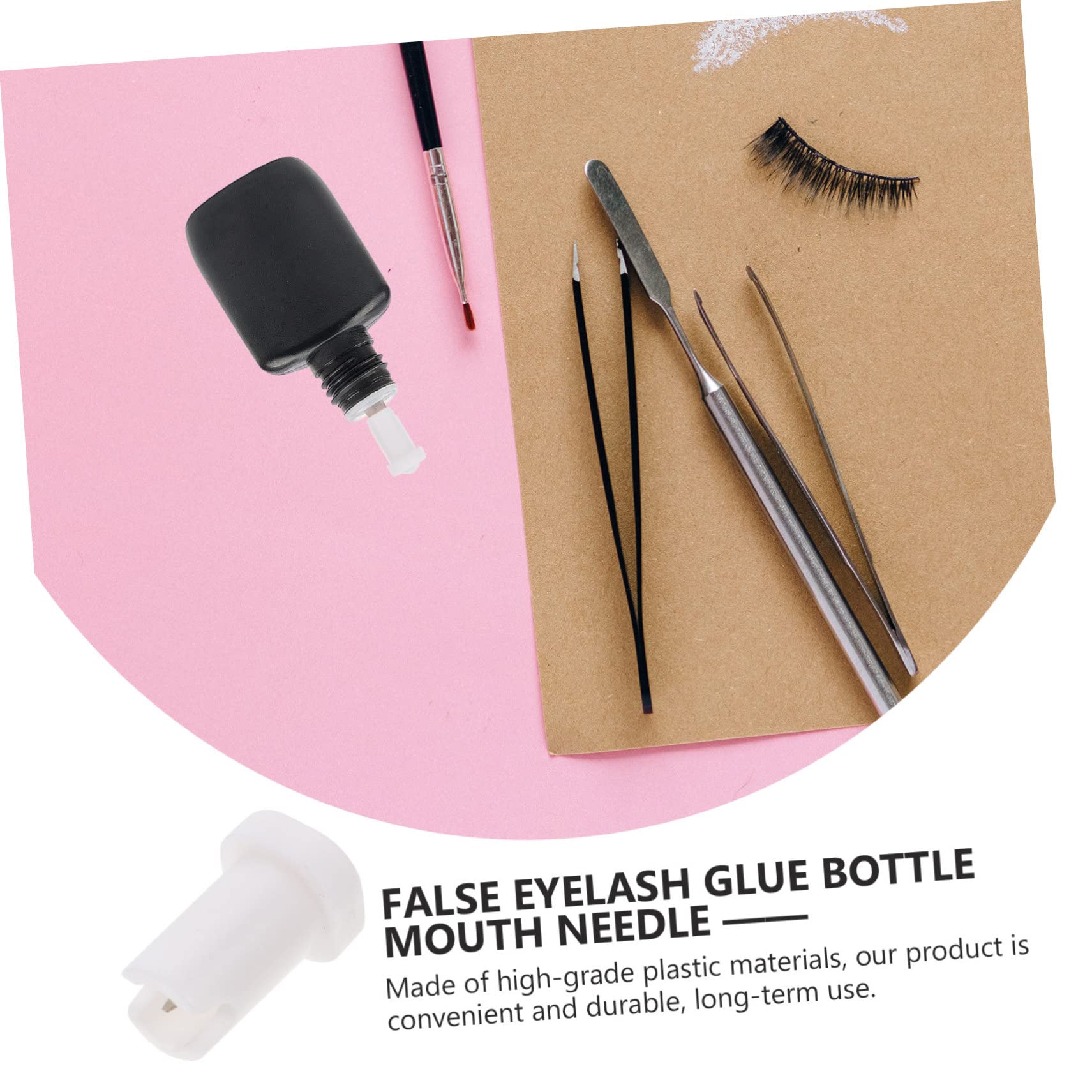 PartyKindom Professional Eyelash Glue Bottle Replacements 100pcs Anti-clog Pin Set for Lash Extensions