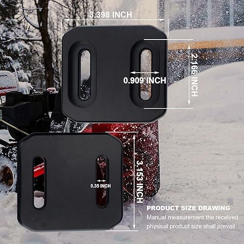 Miniatura 4 de Zapata de deslizamiento compuesto para quitanieves Jo-hn Deere M118098 780061 1740718AYP TRS22, TRS24, TRS26, TRX24 y TRX26 (juego de 2)