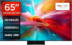 TCL 65C841 Mini LED 4K QLED Google TV 144Hz Dolby Atmos