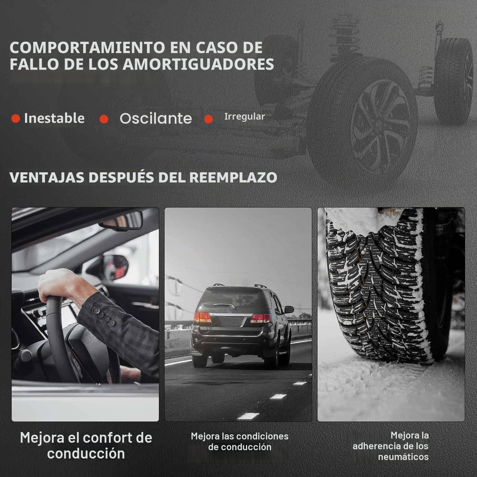 Frankberg 2 amortiguadores de choque delantero izquierdo y derecho, presión de gas de 519 mm, compatible con Qashqai II SUV J11 J11 Kadjar HA HL Replace # 3340172,3340173