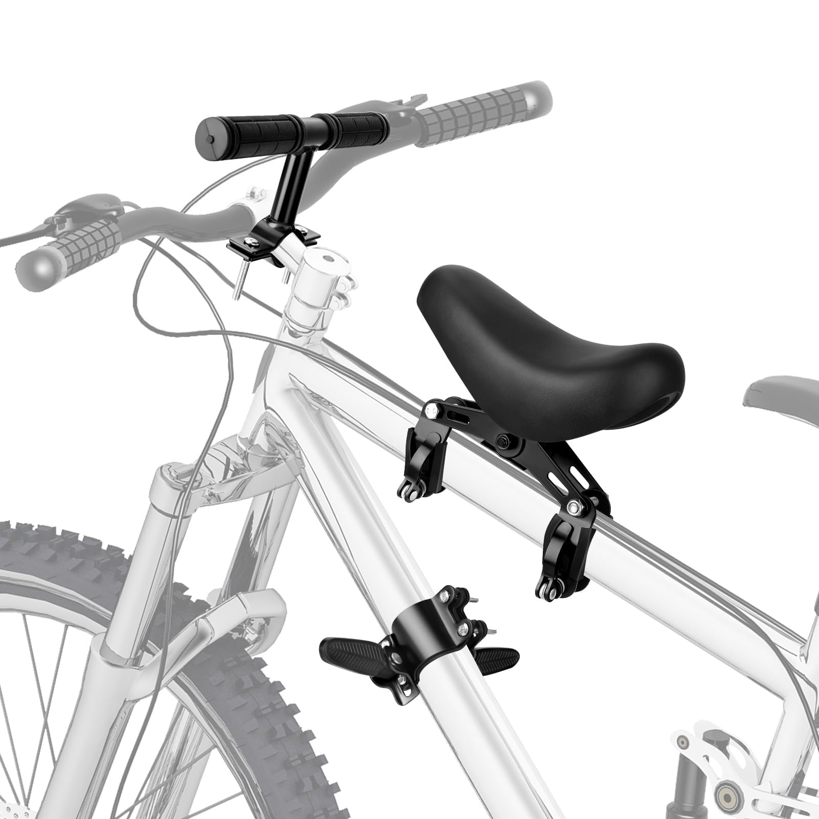 Fediman Kids Bike Seat & Armrest for Mountain Bikes,Kids Bike Seat,Bicycle Seat Toddler,Mountain Bikes Accessories Front Mounted Child Bike Seat for Children 2-5 Years