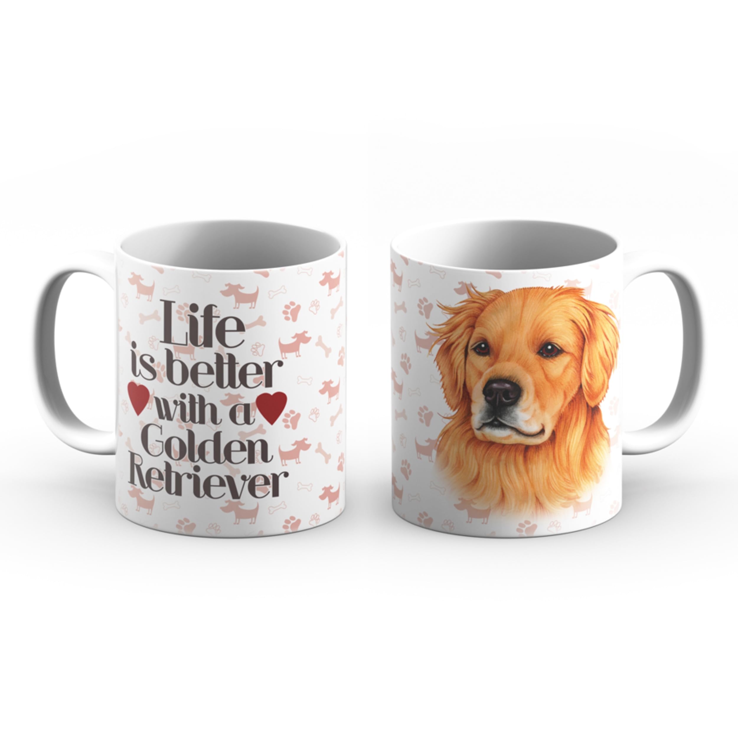 Tazza In Ceramica Golden Retriever Cucciolo – 312 Ml, Lavabile Microonde, Mug-tastic