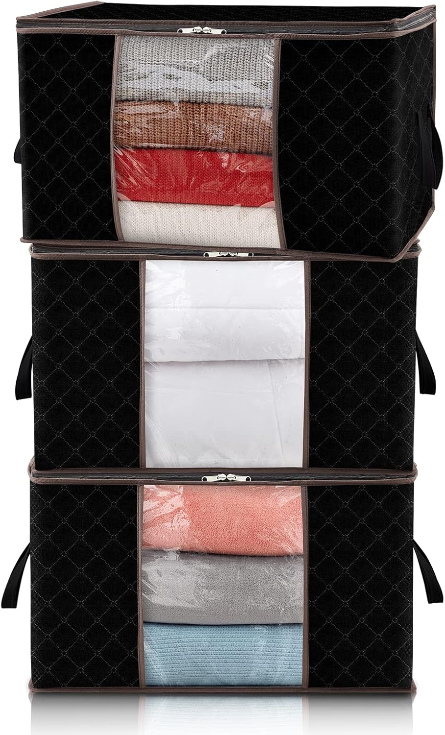 Lifewit 90L Clothes Storage Bags Large Storage Box With Lid Packing