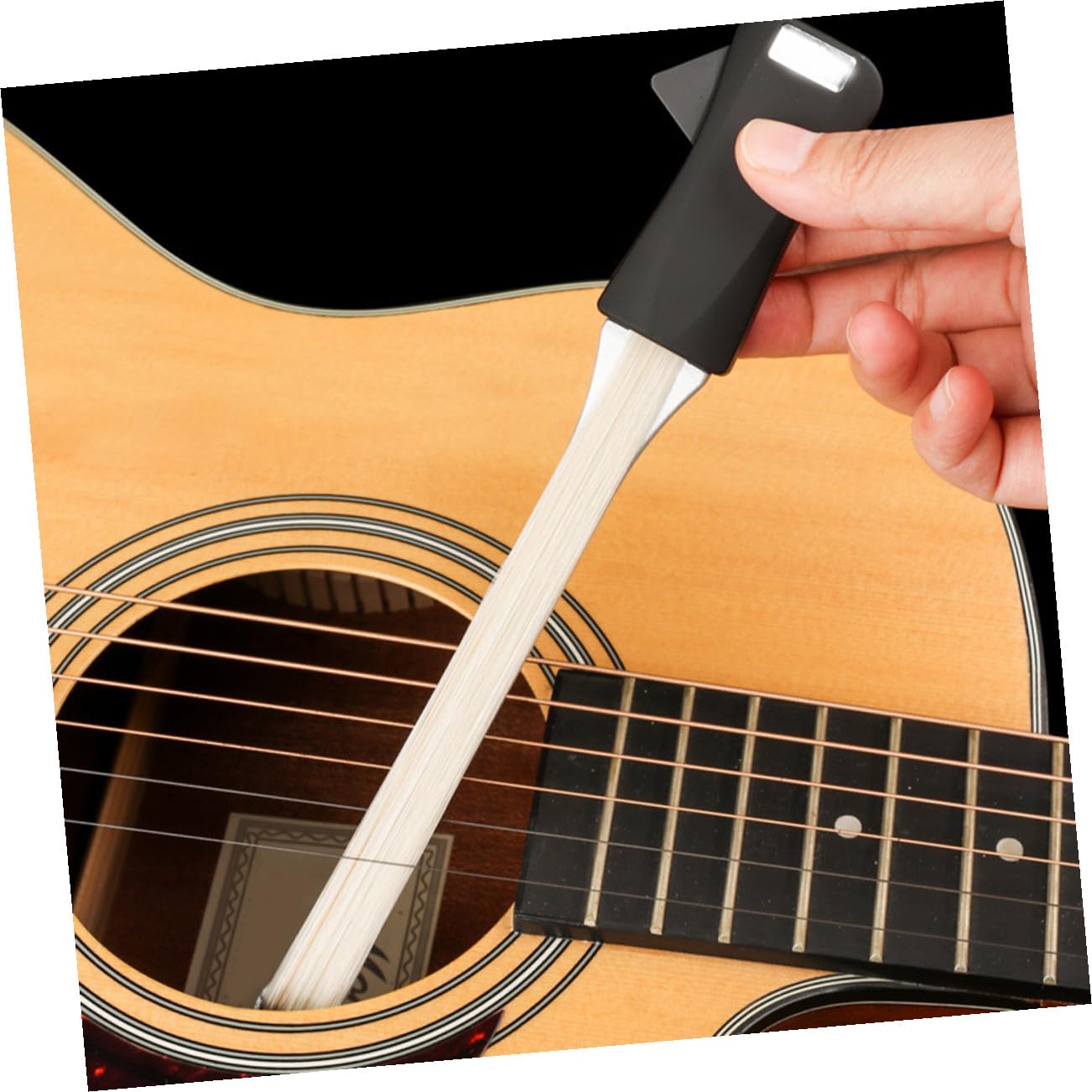 Archetto per Chitarra Plettro Integrato in Alluminio | Violino e Chitarra, Colore Kaki, Crine di Cavallo, Accessorio per Musicisti e Chitarristi